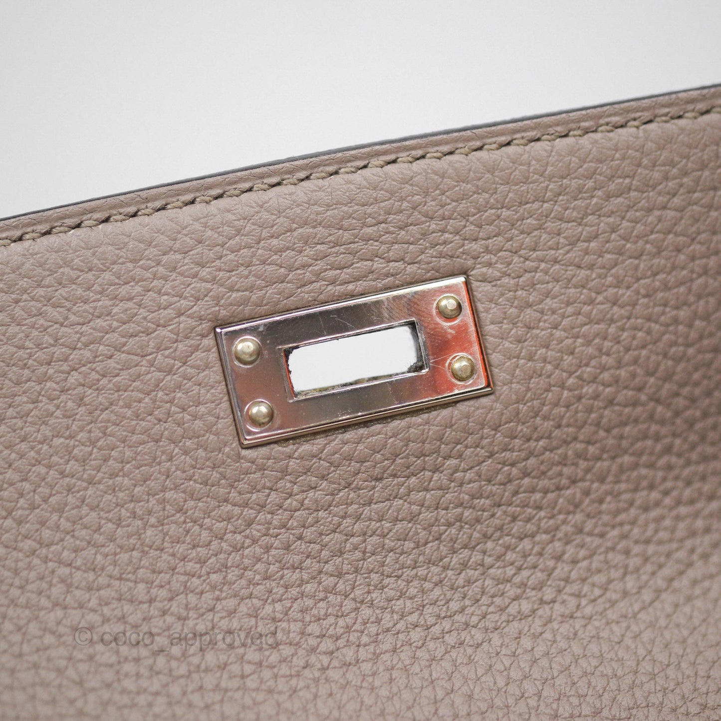 Hermès Retourne Kelly 25 Gris Asphalte M8 Togo Palladium Hardware