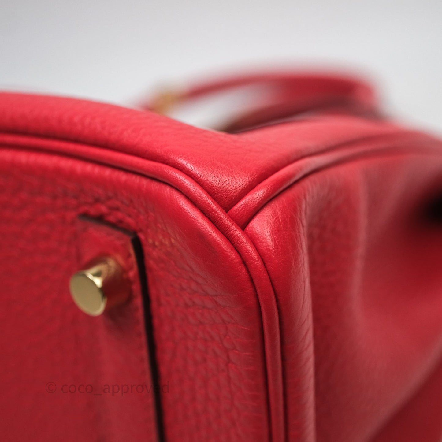 Hermes Birkin 30 Rouge Togo Gold Hardware