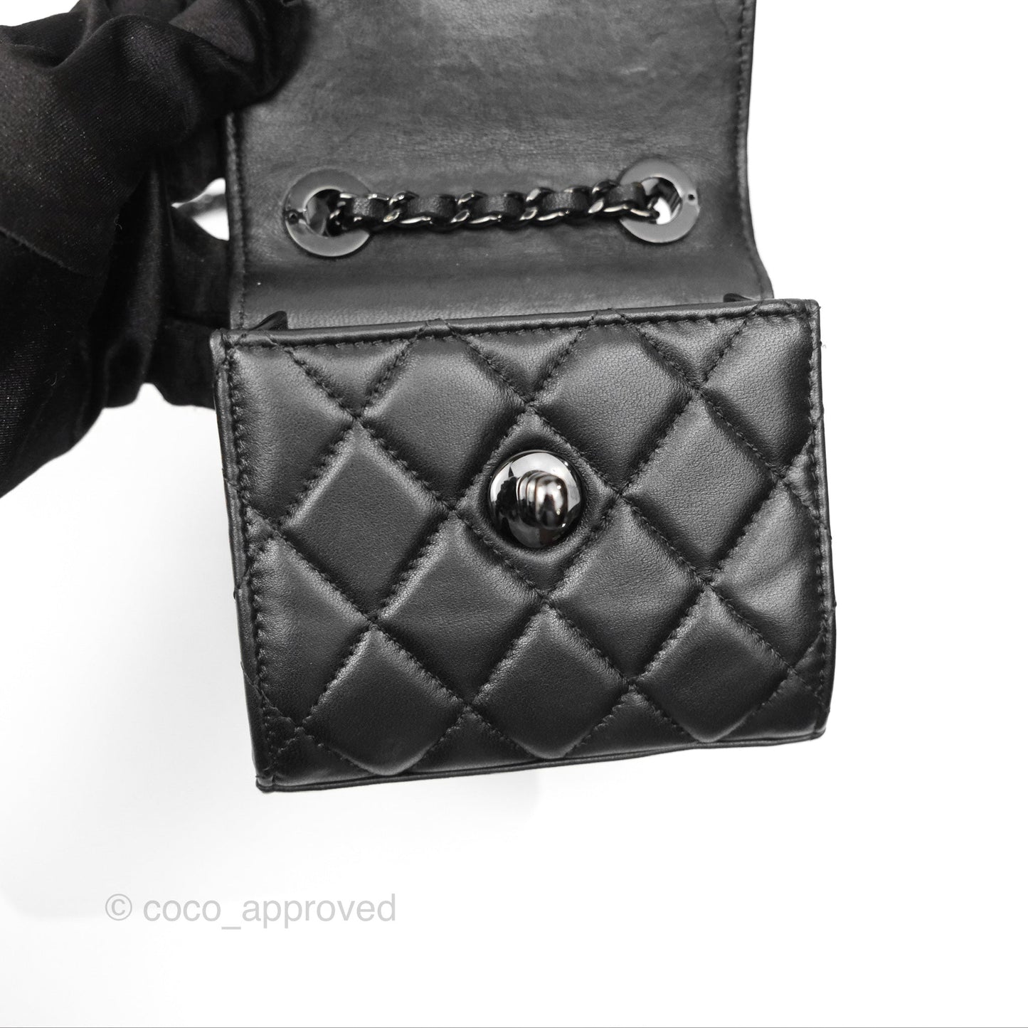 Chanel Mini Trendy CC Clutch With Chain Quilted So Black Lambskin