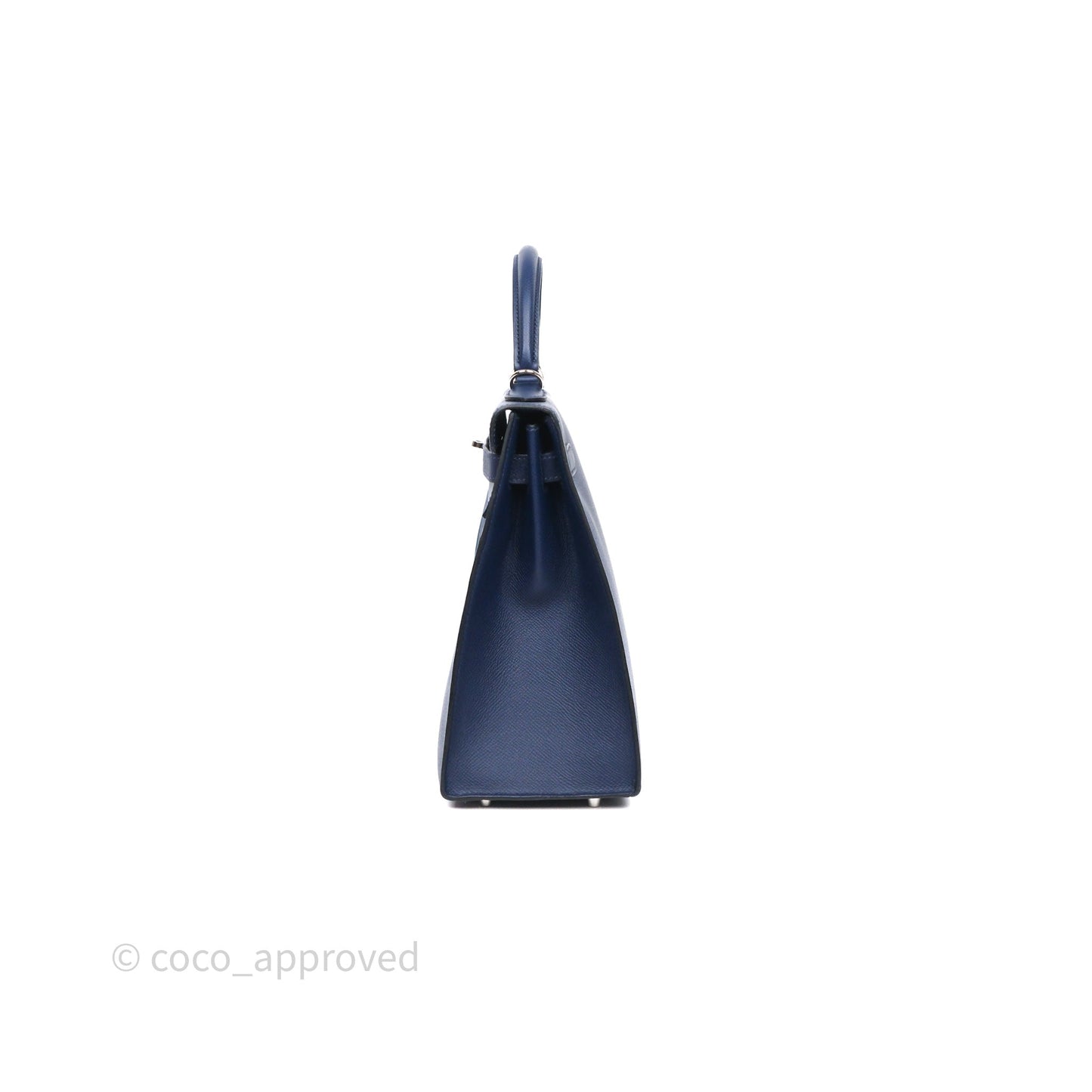 Hermes Kelly 32 Bleu Saphir 73 Epsom Palladium Hardware
