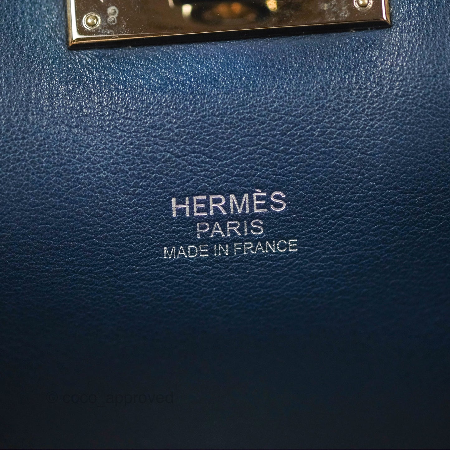 Hermès ToolBox 20 Navy Swift Palladium Hardware