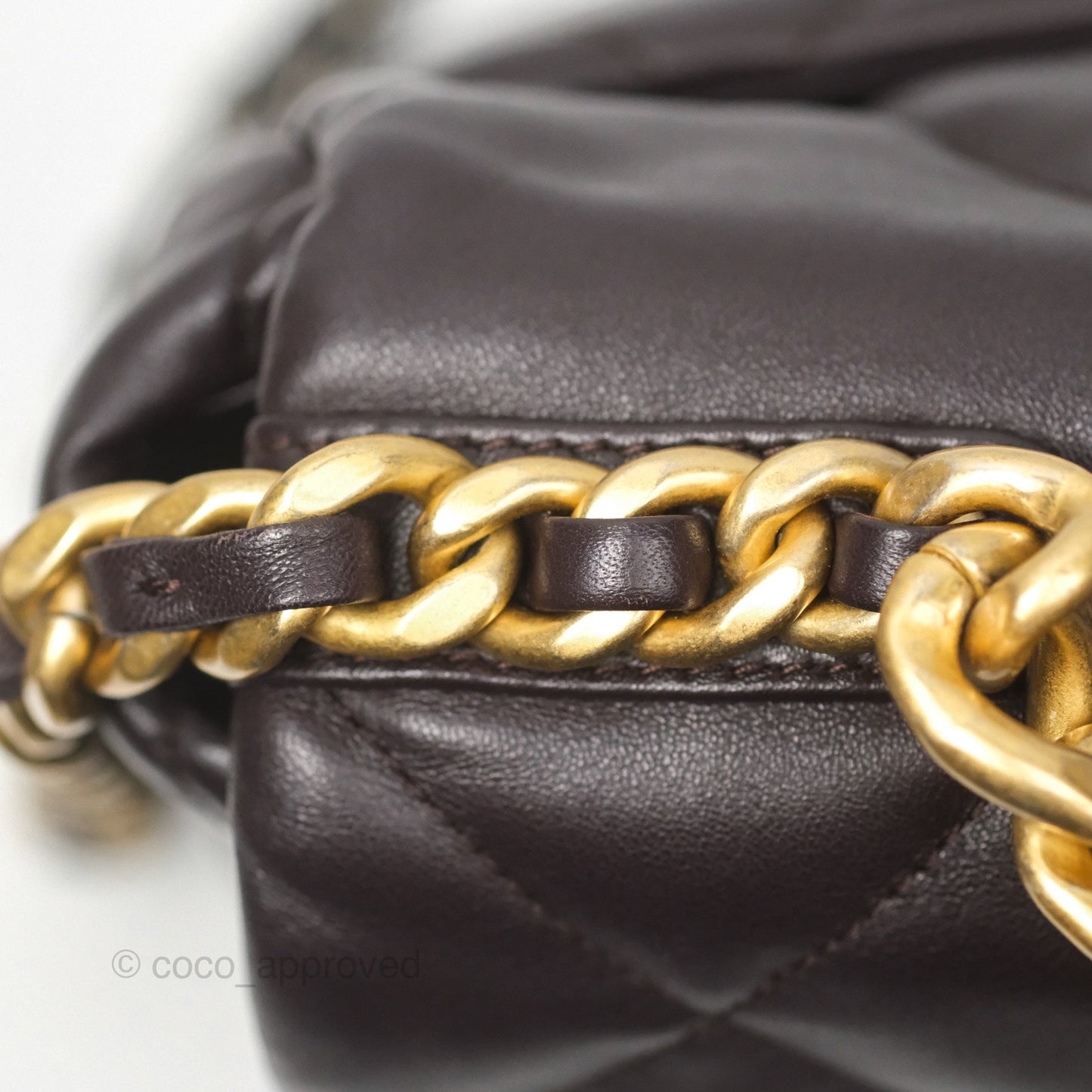 Chanel 19 Medium Dark Brown Mixed Hardware