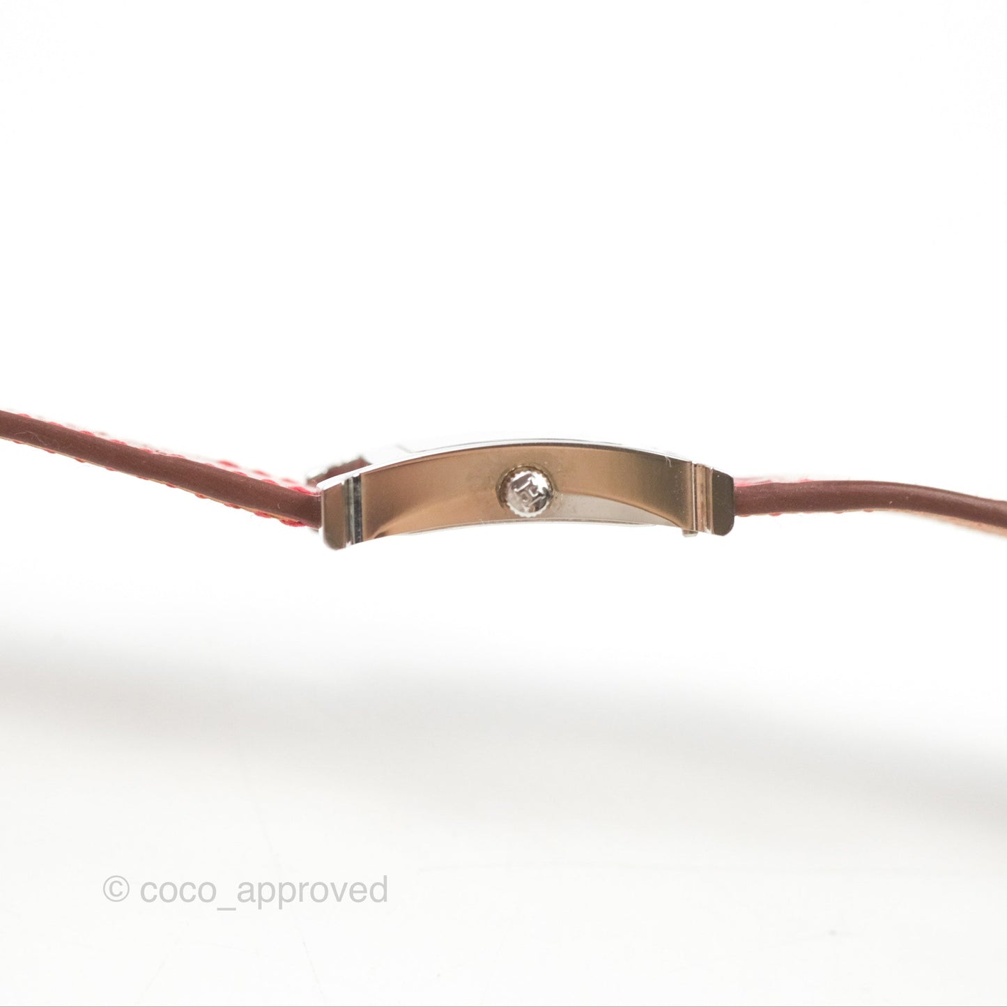 Hermès Heure H Watch Diamond Red Alligator Palladium Hardware