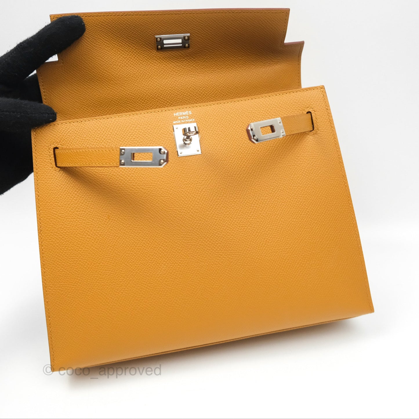 Hermès Sellier Kelly 25 Sesame 2S Epsom Palladium Hardware
