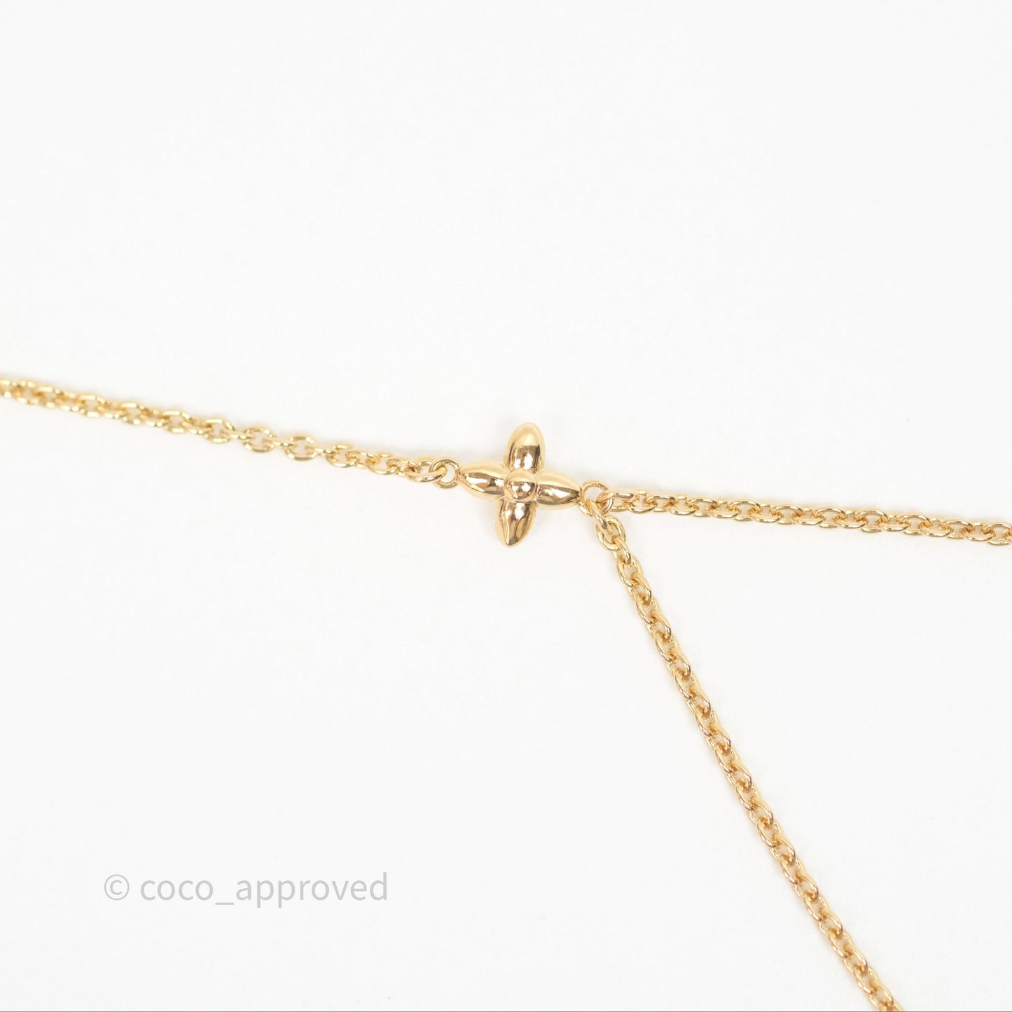 Louis Vuitton Floragram Necklace Pearls Gold Tone