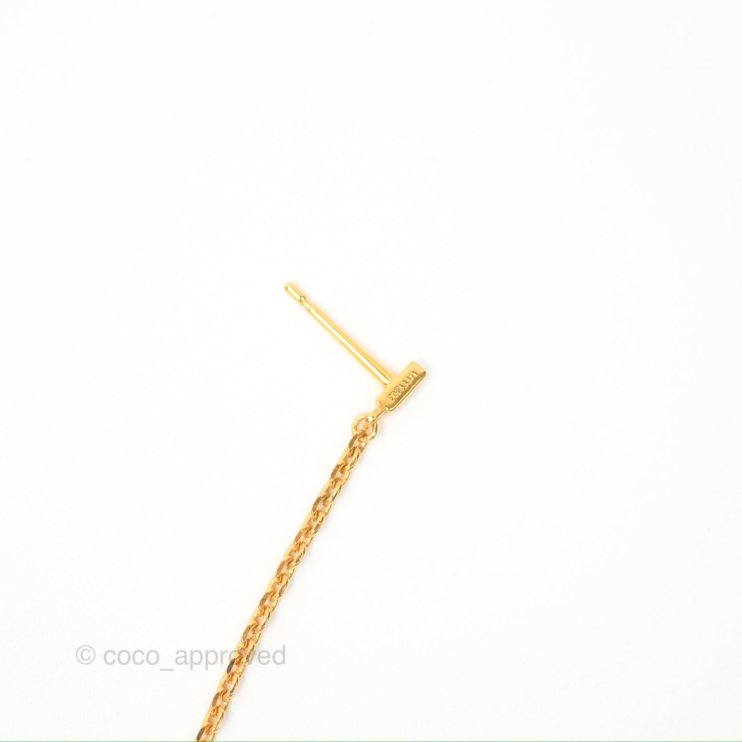 Celine Mini Triomphe Drop Earrings Gold