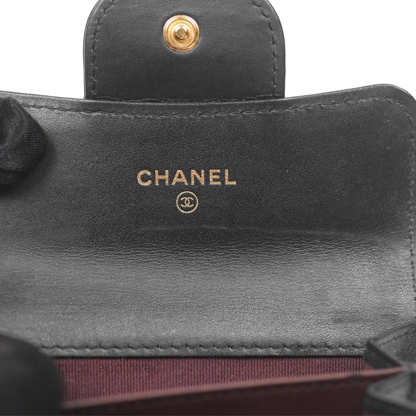 Chanel Reissue Card Holder Black Aged Calfskin Gold Hardware