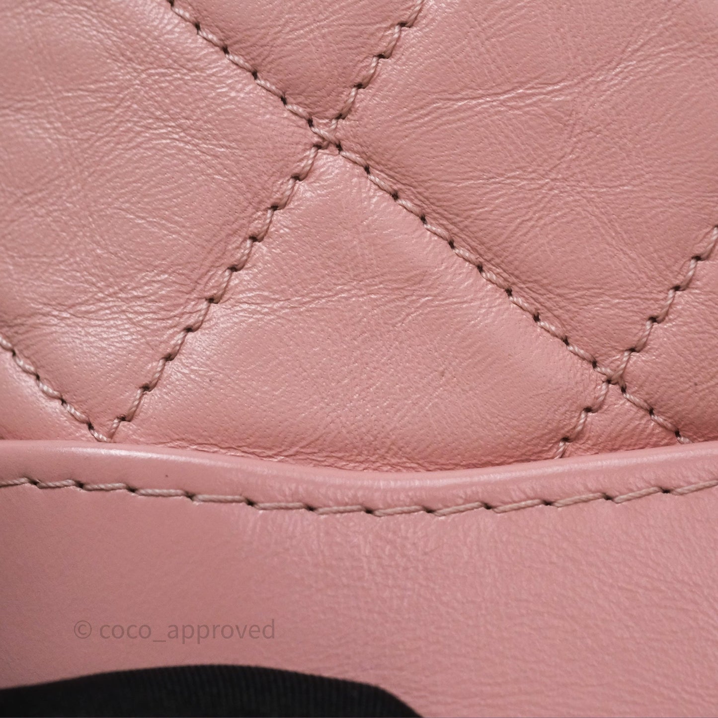 Chanel Small Gabrielle Hobo Quilted Pink Aged Calfskin