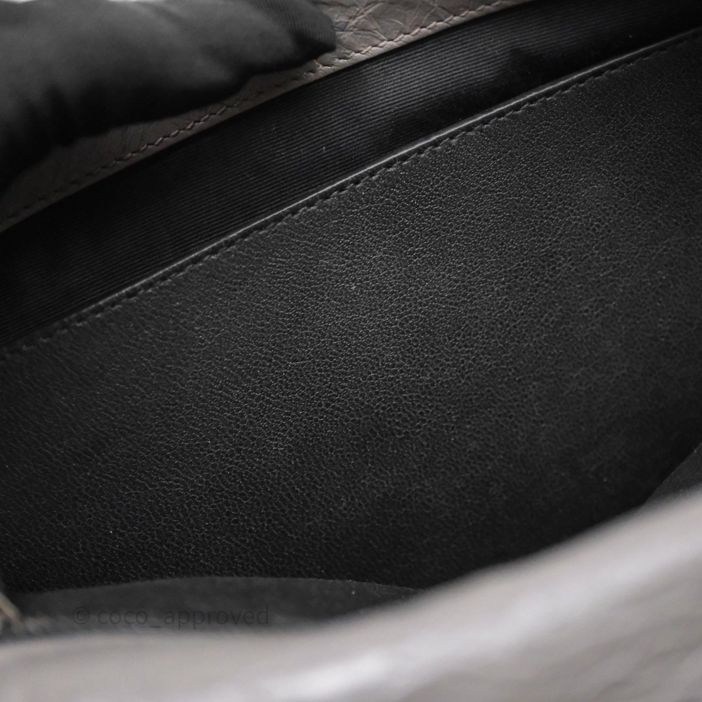 Saint Laurent Medium Niki Chain Bag Crinkled Calfskin Grey