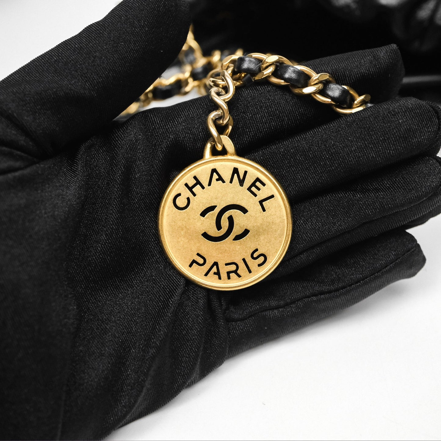 Chanel 22 Mini Bag Black Crumpled Calfskin Aged Gold Hardware