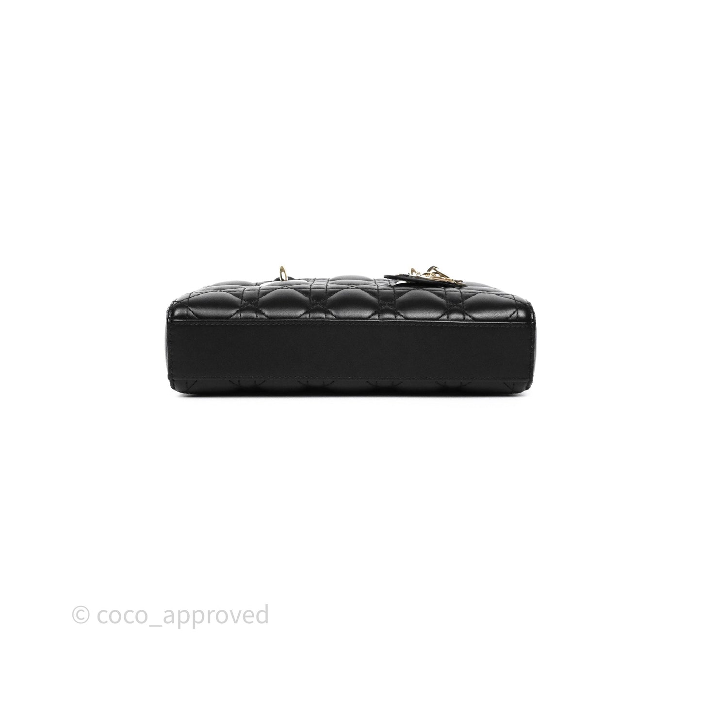 Dior Small Lady D-Joy Bag Black Lambskin Cannage Gold Hardware