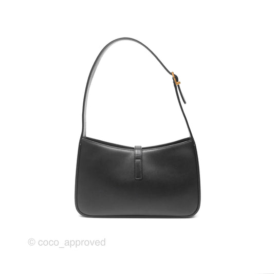 Saint Laurent ‘Le 5 a 7’ Hobo Bag Black Smooth Calfskin