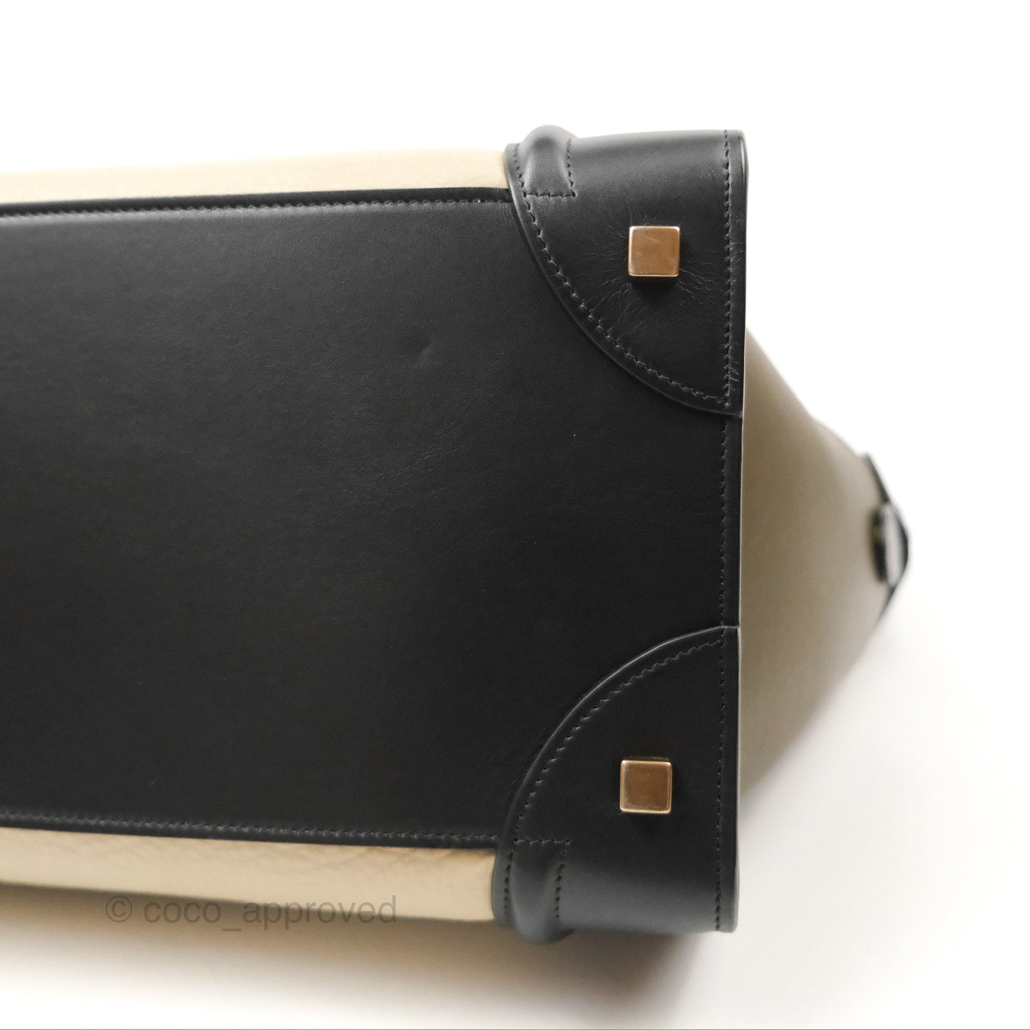 Celine Mini Luggage Bag Black/Brown/Ivory Calfskin