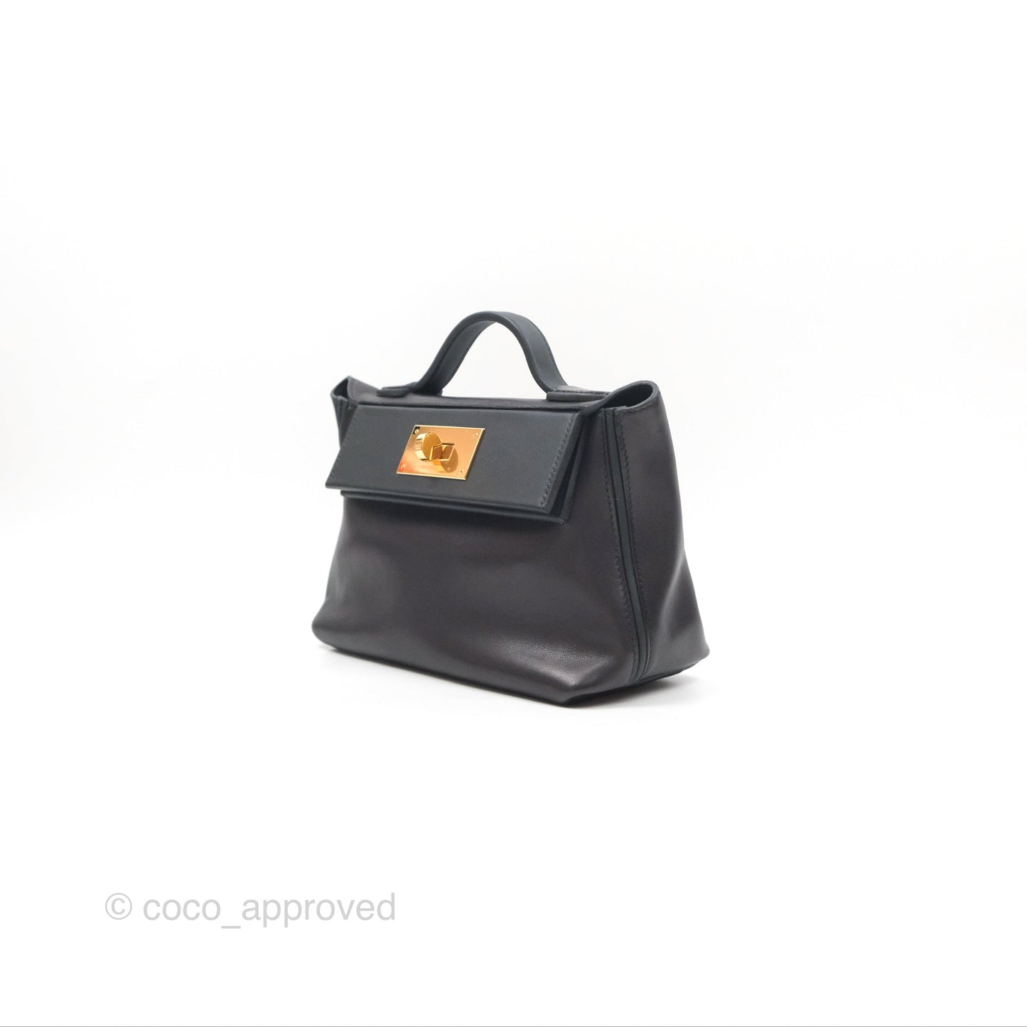 Hermès 24/24 21 Mini Black Swift Gold Hardware