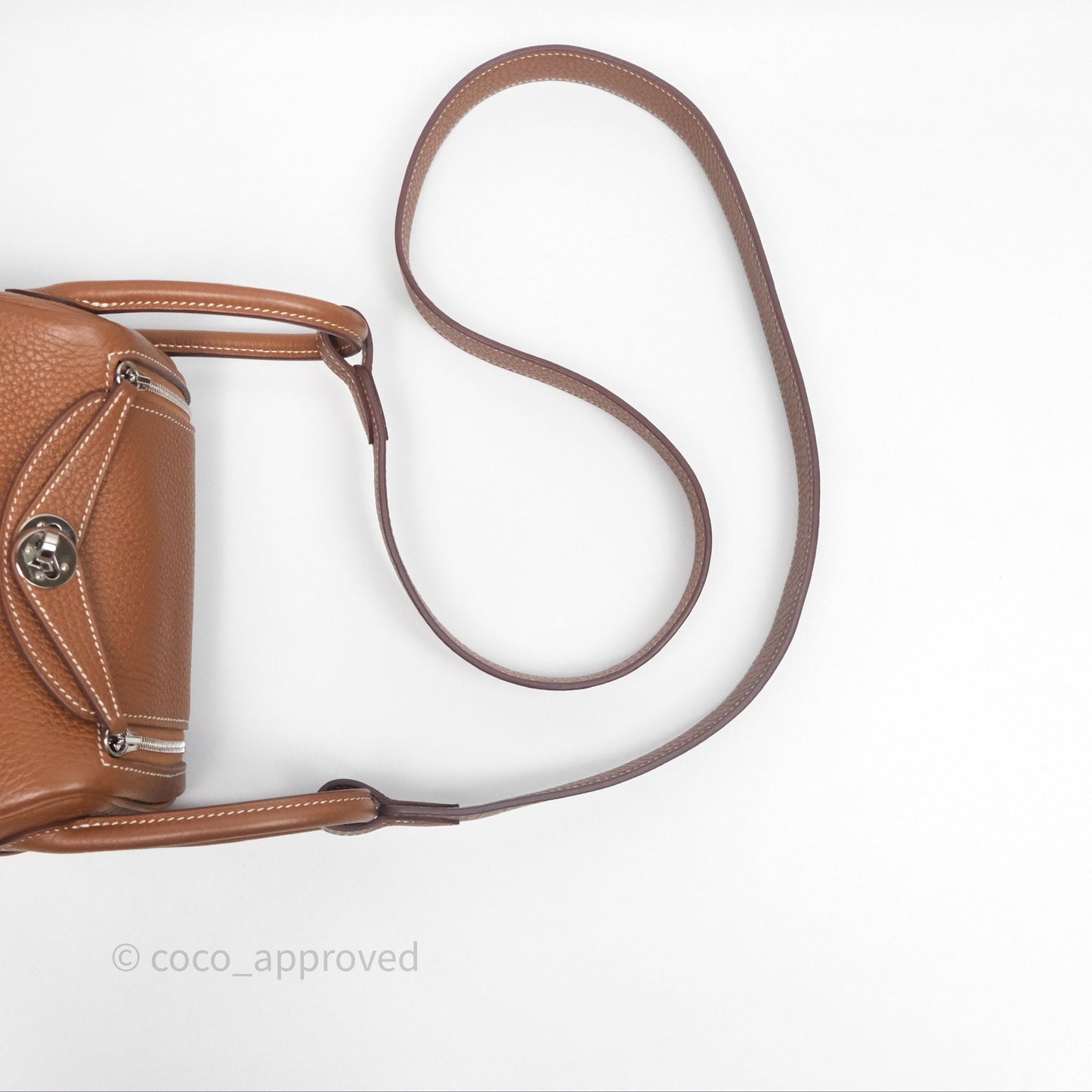 Hermès Mini Lindy 20 Gold Clemence Palladium Hardware
