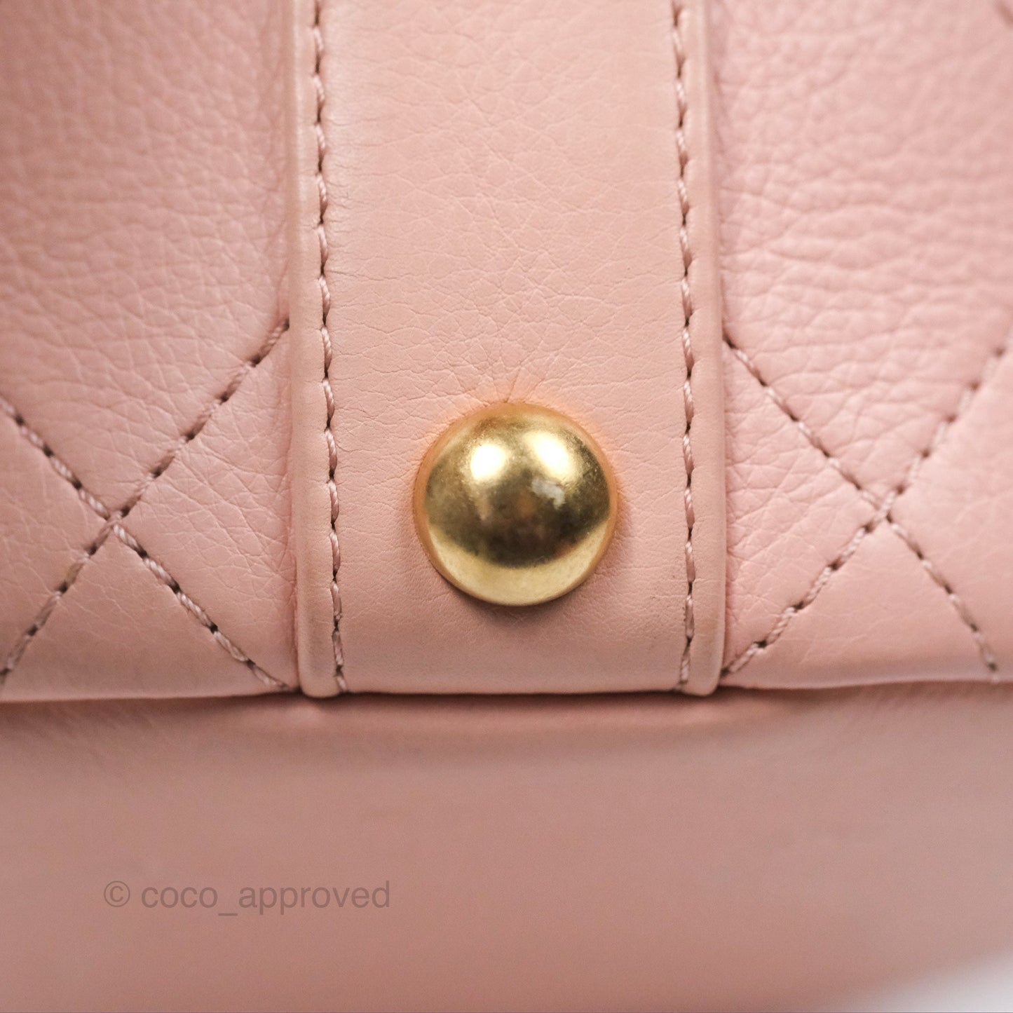 Chanel Quilted Top Handle Drawstring Bucket Bag Calfskin Tweed Pink Aged Gold Hardware