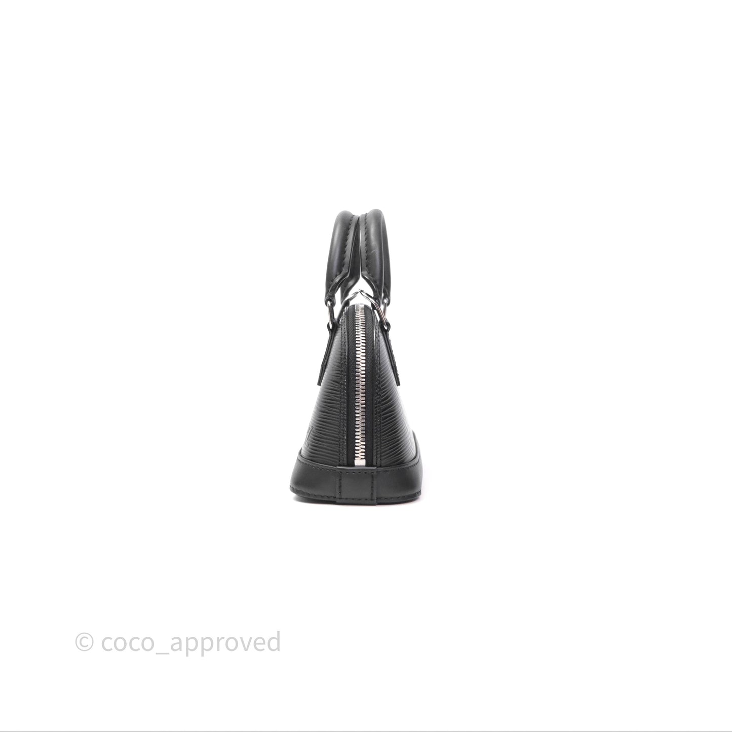Louis Vuitton Alma Nano Black Silver Hardware