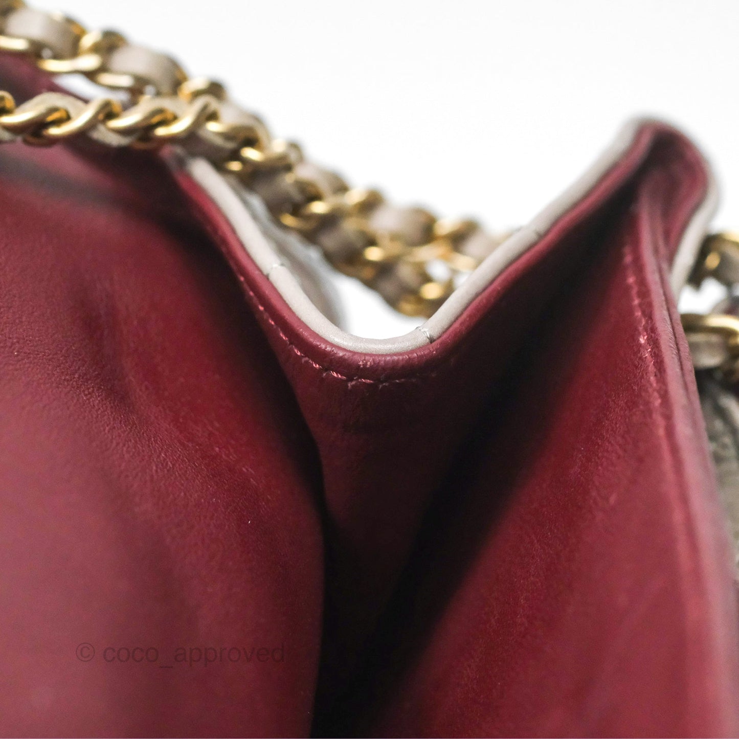 Chanel Accordion Flap Bag Taupe Crinkled Glazed Calfskin