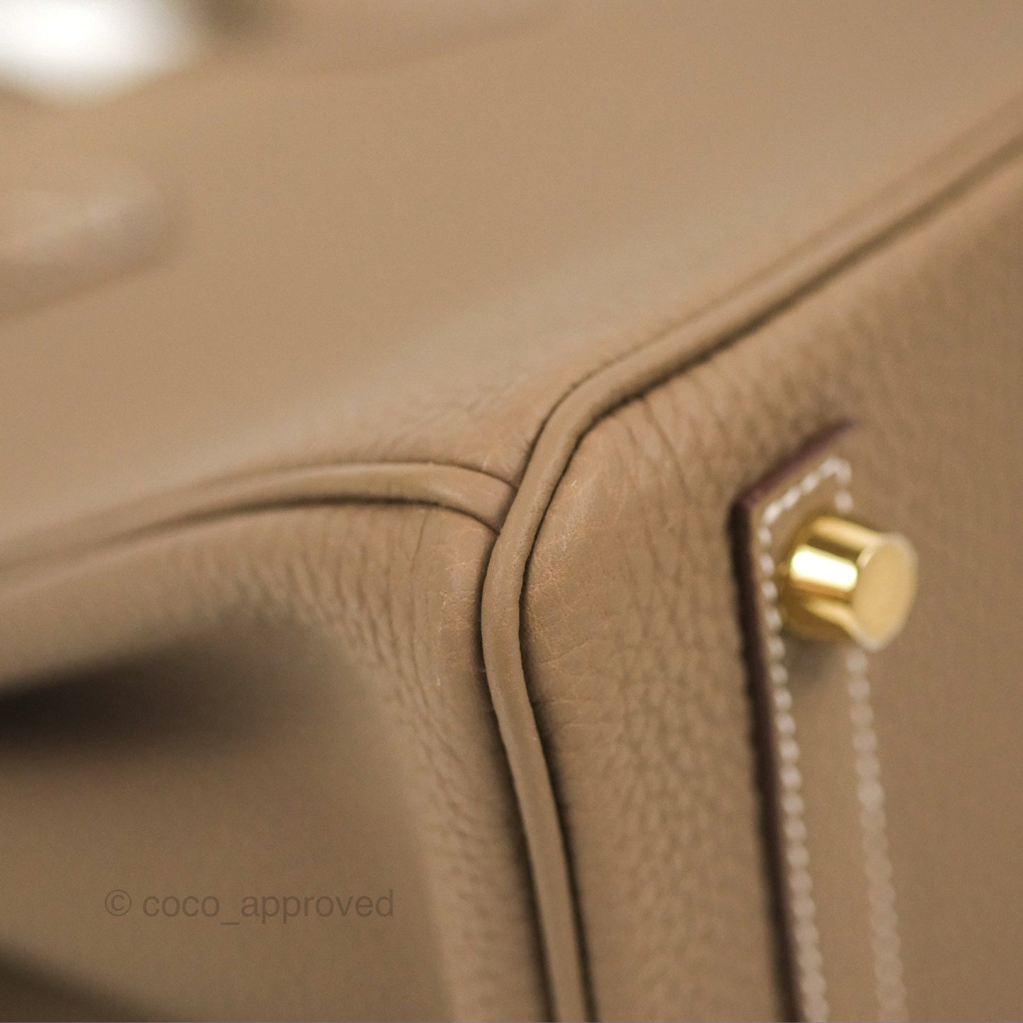 Hermes Birkin 25 Retourne Etoupe 18 Togo Gold Hardware