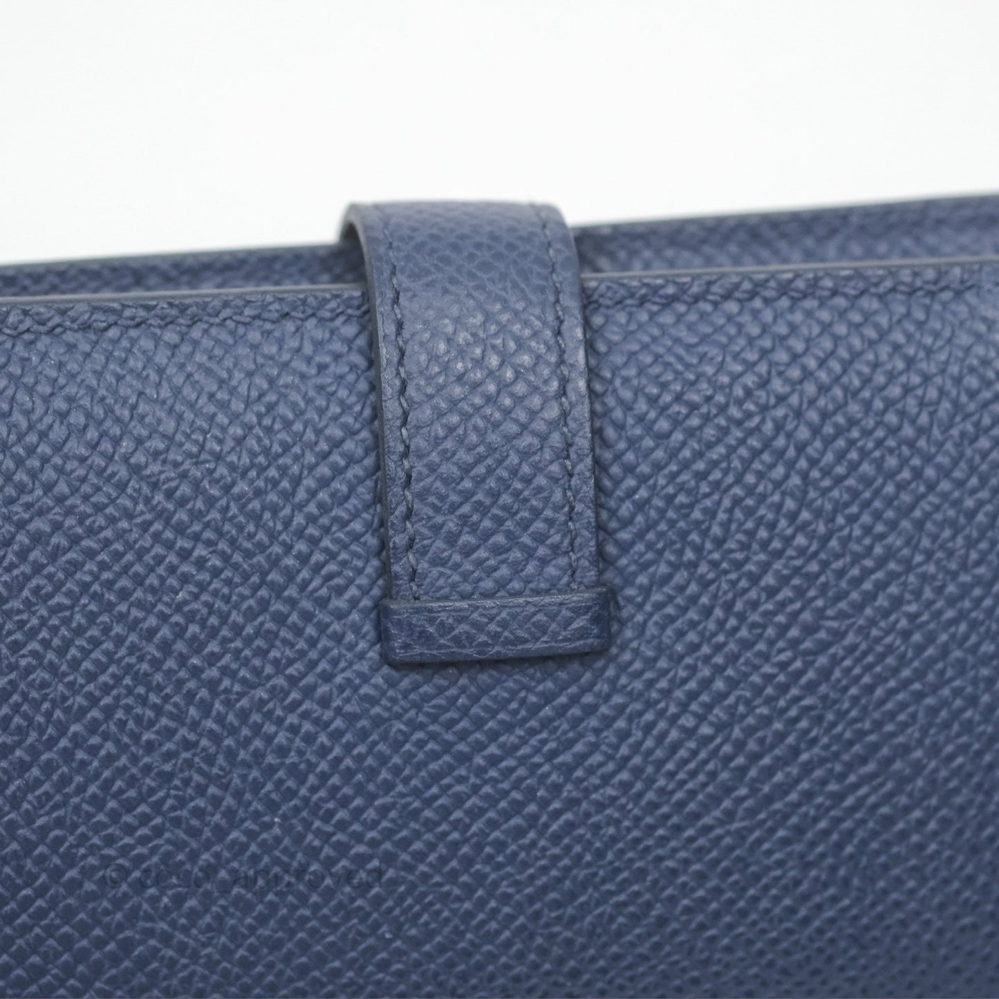 Hermès Bearn Mini Wallet Bleu Saphir 73 Epsom Palladium Hardware