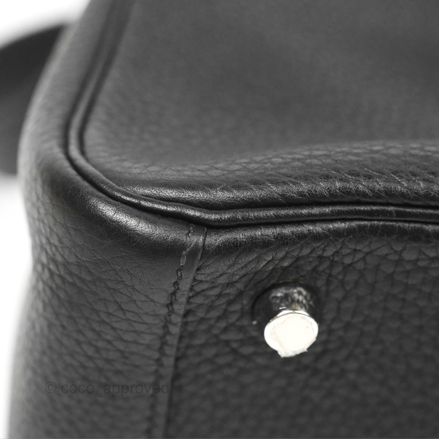 Hermès Lindy 26 Black Clemence Silver Hardware