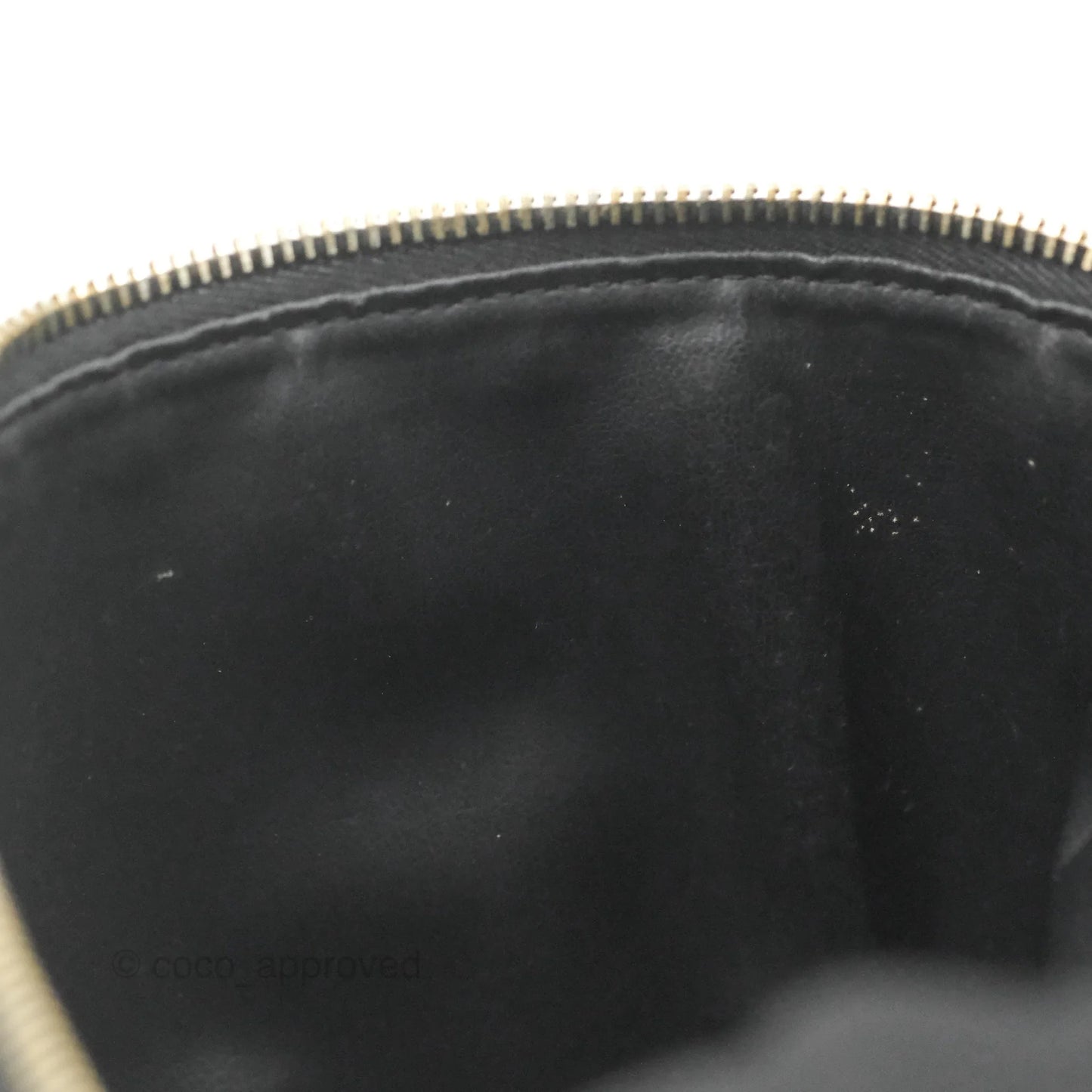 Chanel Vintage Vanity Case Black Caviar Gold Hardware