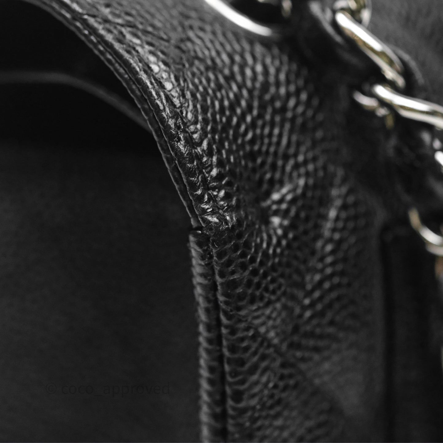 Chanel Jumbo Double Flap Black Caviar Silver Hardware⁣⁣