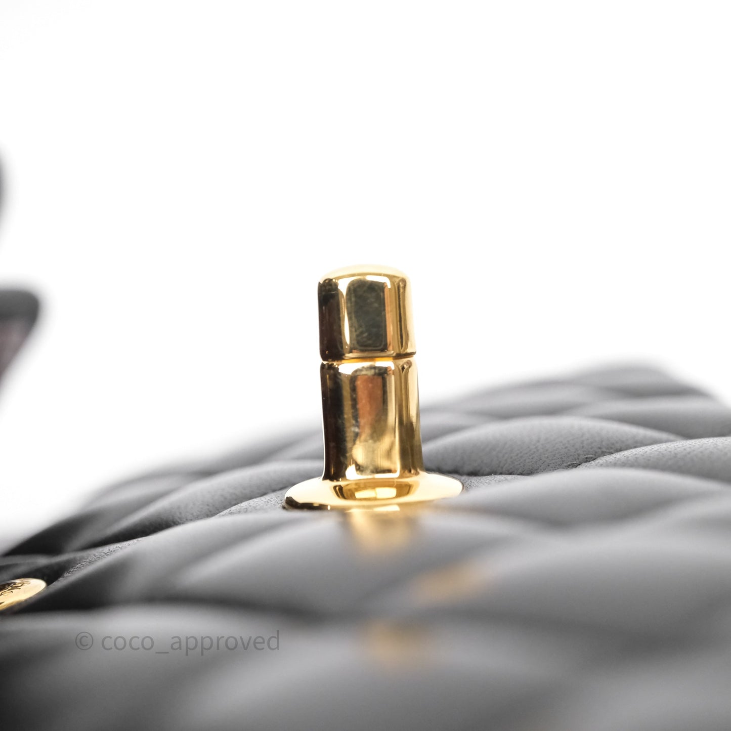 Chanel Small Classic Flap Quilted Black Lambskin Gold Hardware