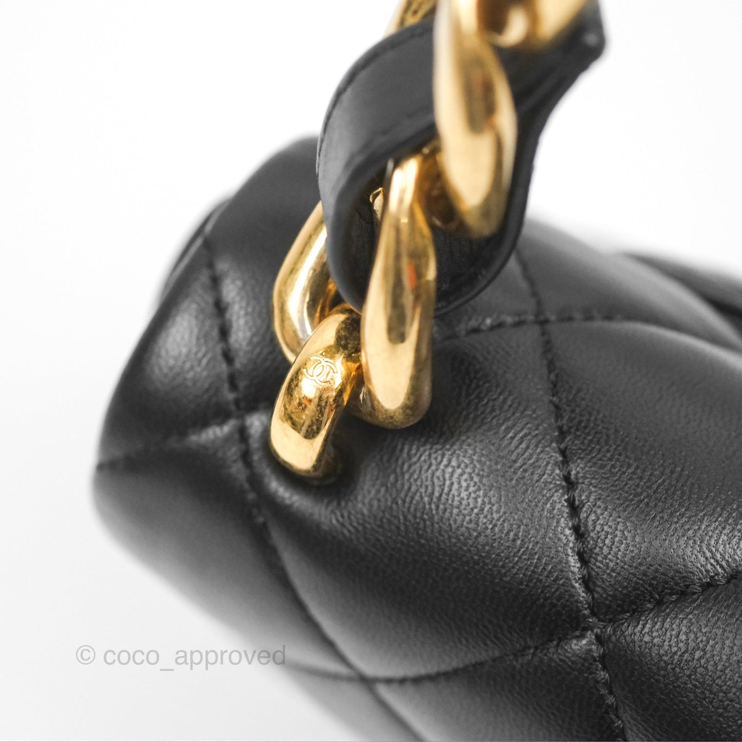 Chanel Small Funky Town Black Lambskin Aged Gold Hardware