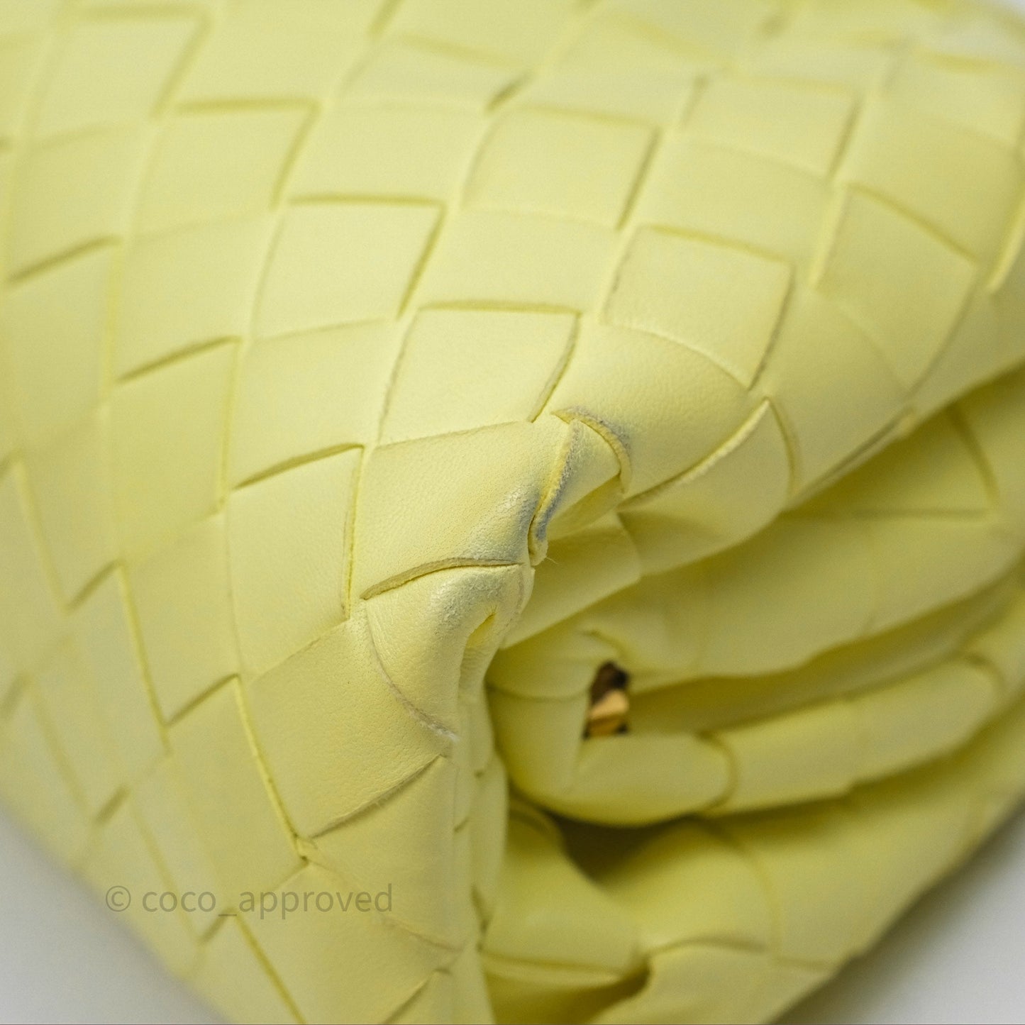 Bottega Veneta Nappa Intrecciato The Mini Pouch Yellow