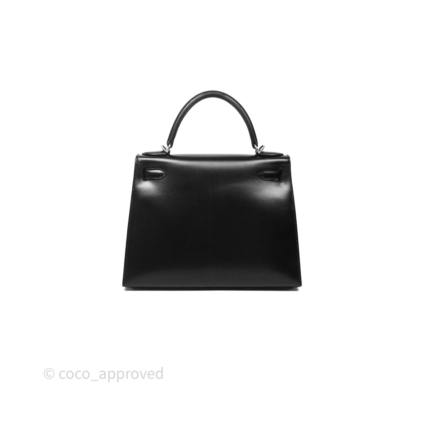 Hermès Kelly 28 Sellier Black Noir 89 Box Leather Palladium Hardware
