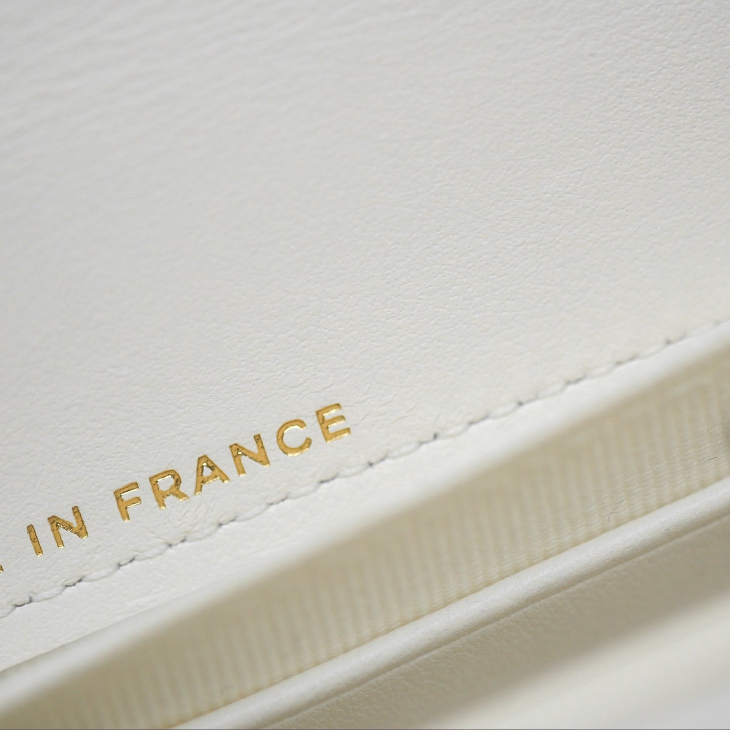 Chanel Mini WOC Bag Charm White Caviar Gold Hardware