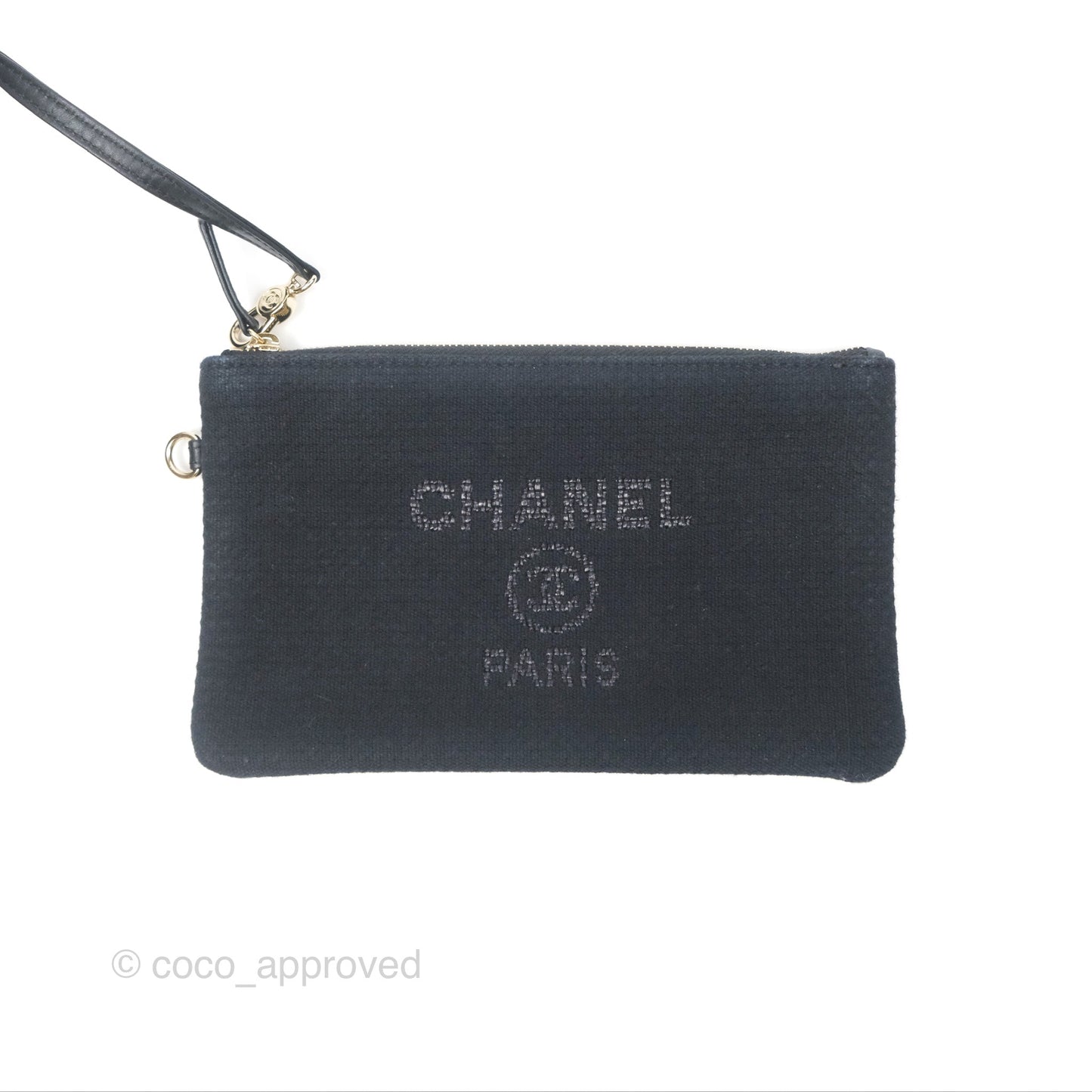 Chanel Medium Canvas Deauville Tote Navy Gold Hardware