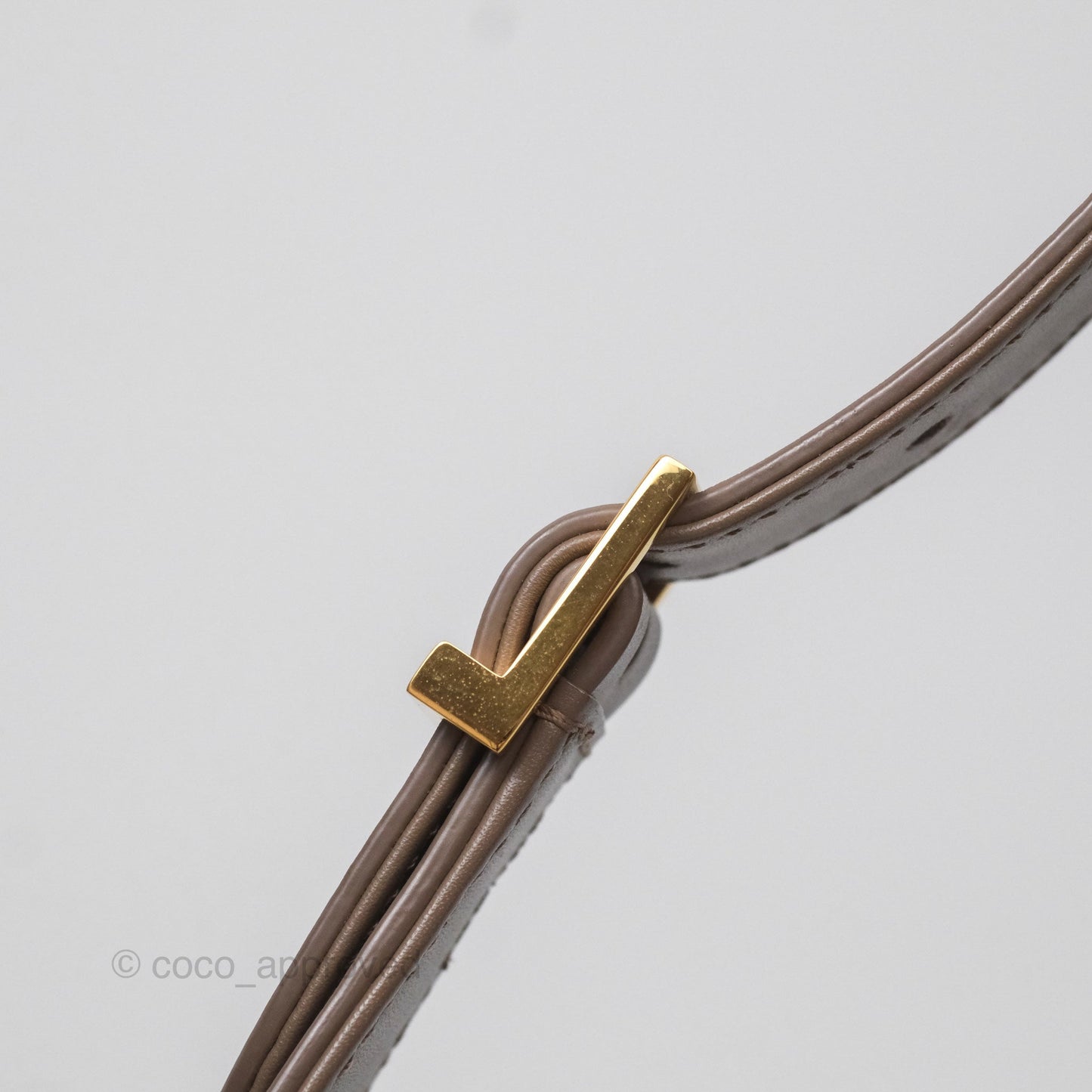 Saint Laurent Le 5 À 7 Taupe Calfskin Bronze Brass Hardware