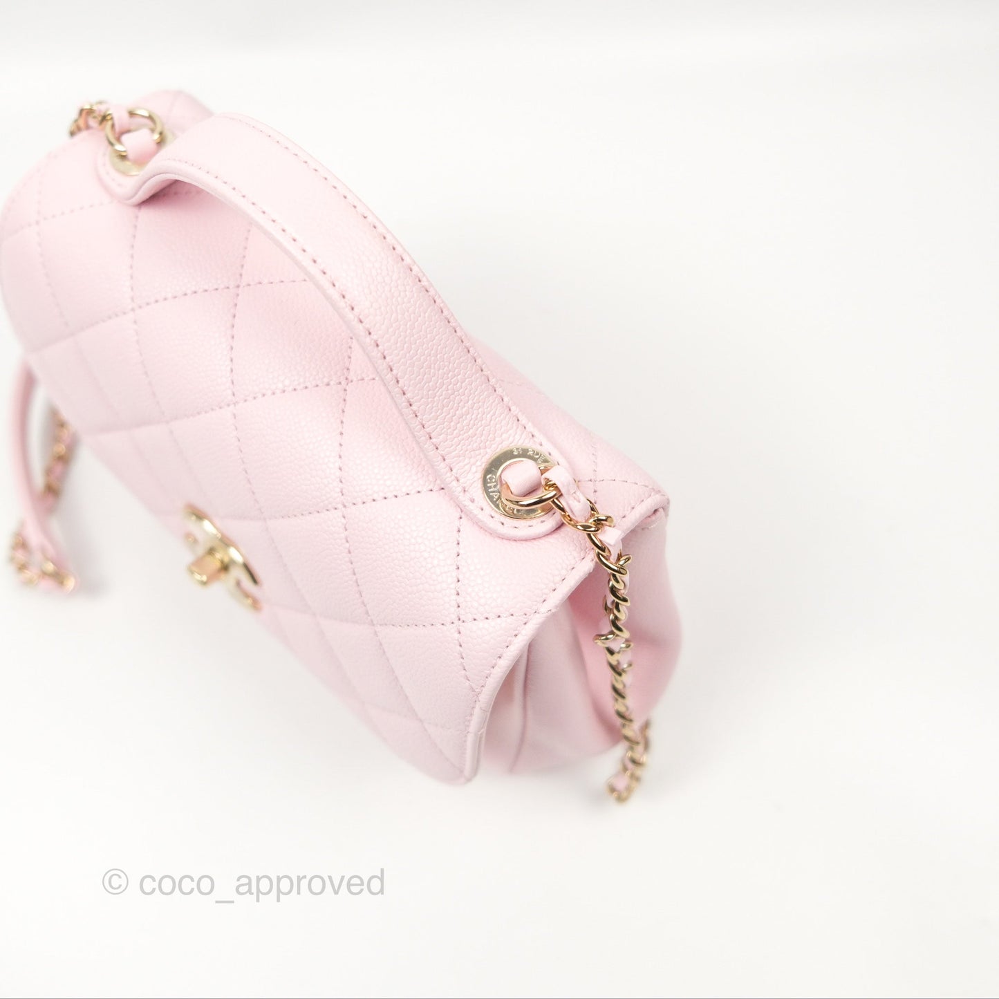 Chanel Quilted Small Business Affinity Flap Light Pink Caviar Gold Hardware