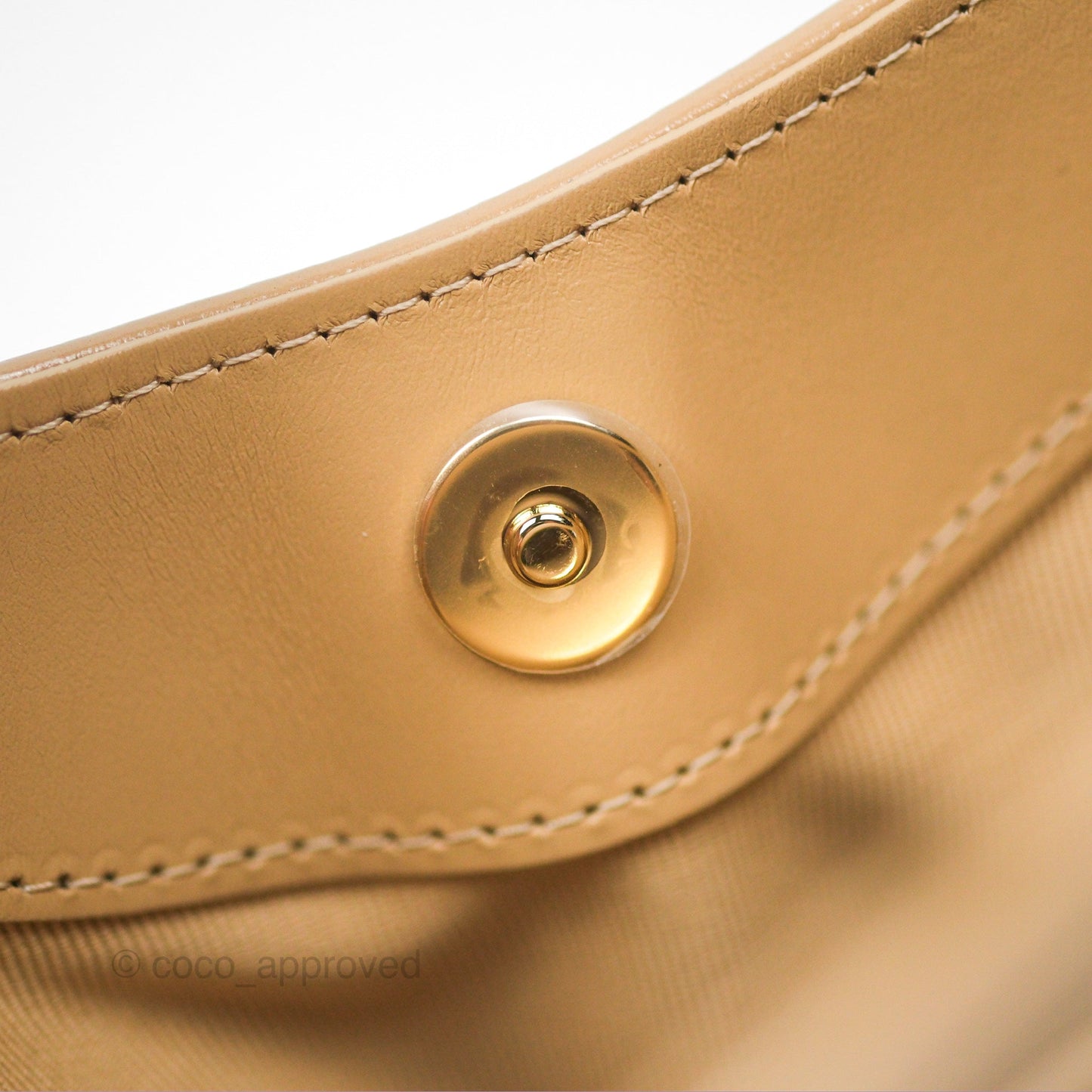 Chanel Nano 31 Beige Shiny Calfskin Gold Hardware