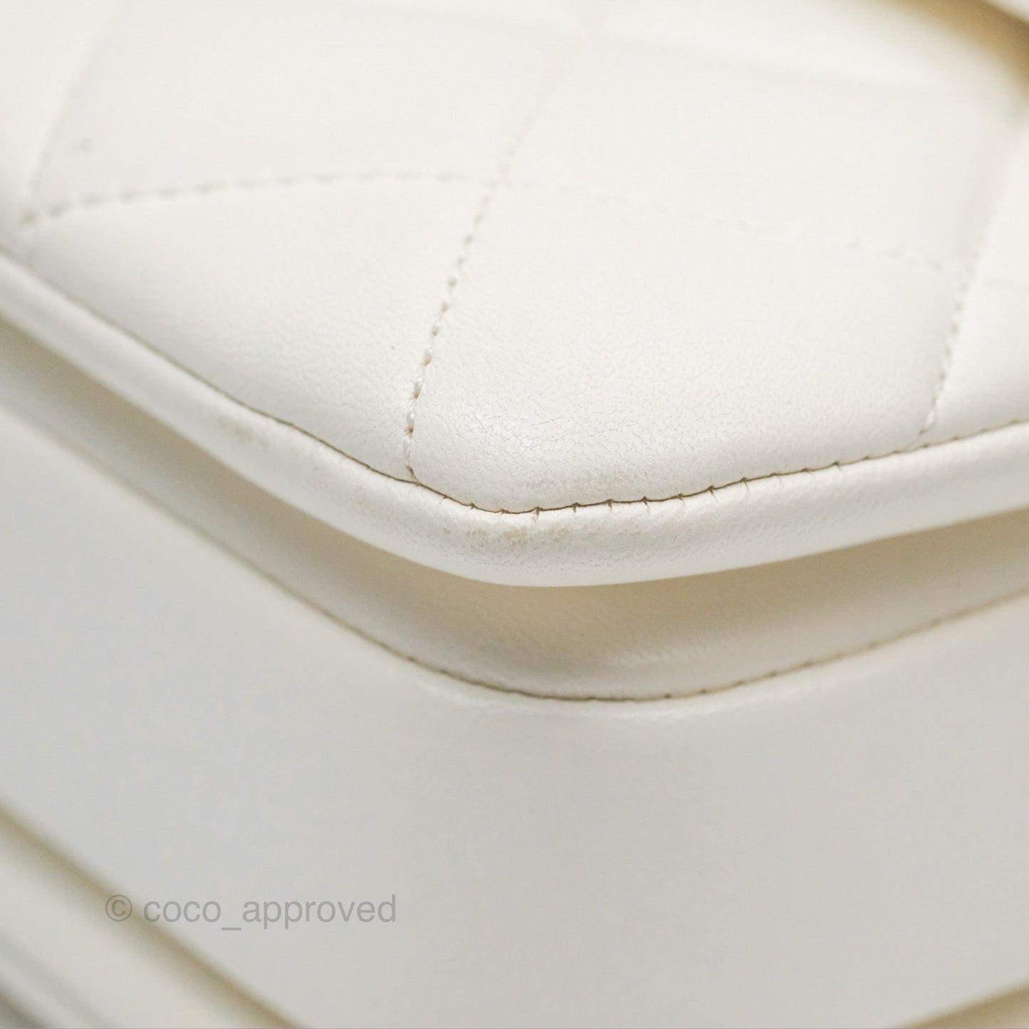 Chanel Trendy CC Small White Lambskin Black Hardware