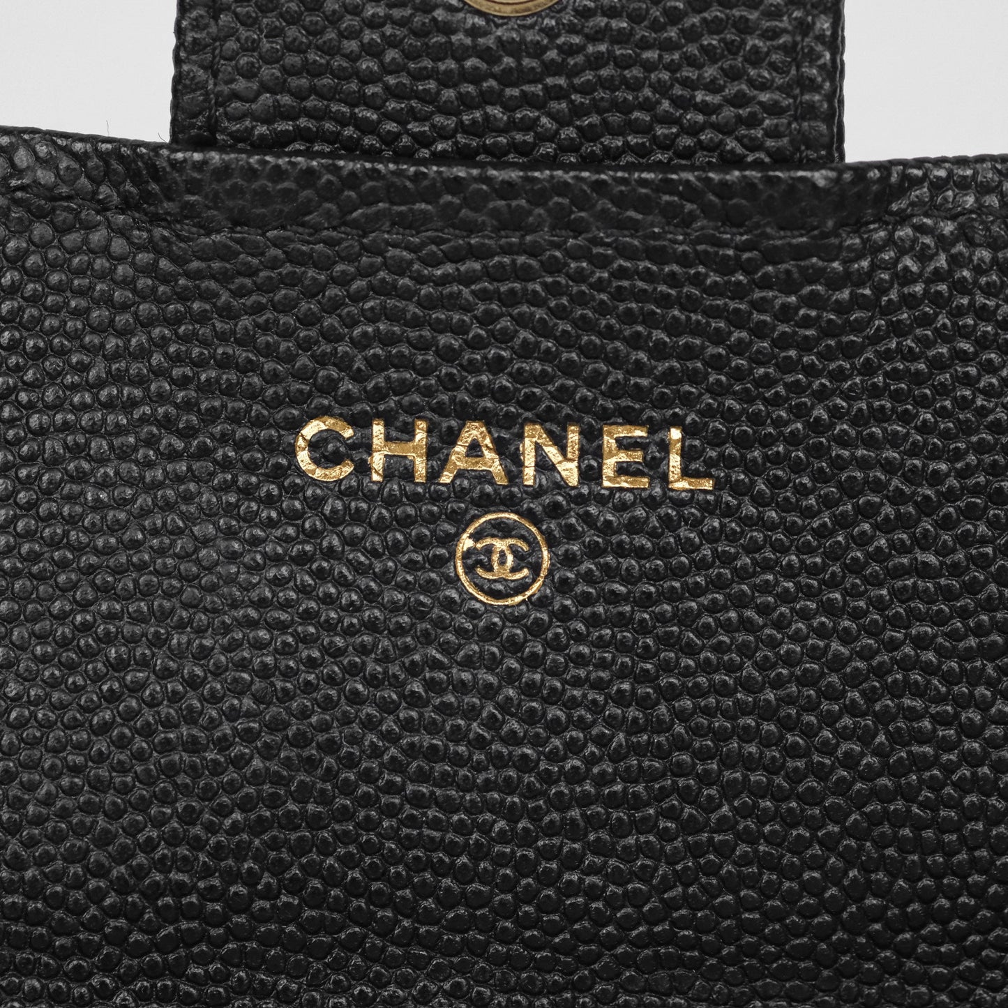 Chanel Classic Medium Flap Wallet Quilted Black Caviar Gold Hardware
