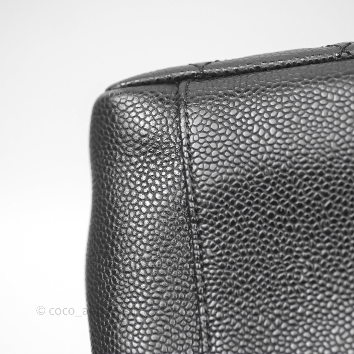 Chanel GST Black Caviar Silver Hardware