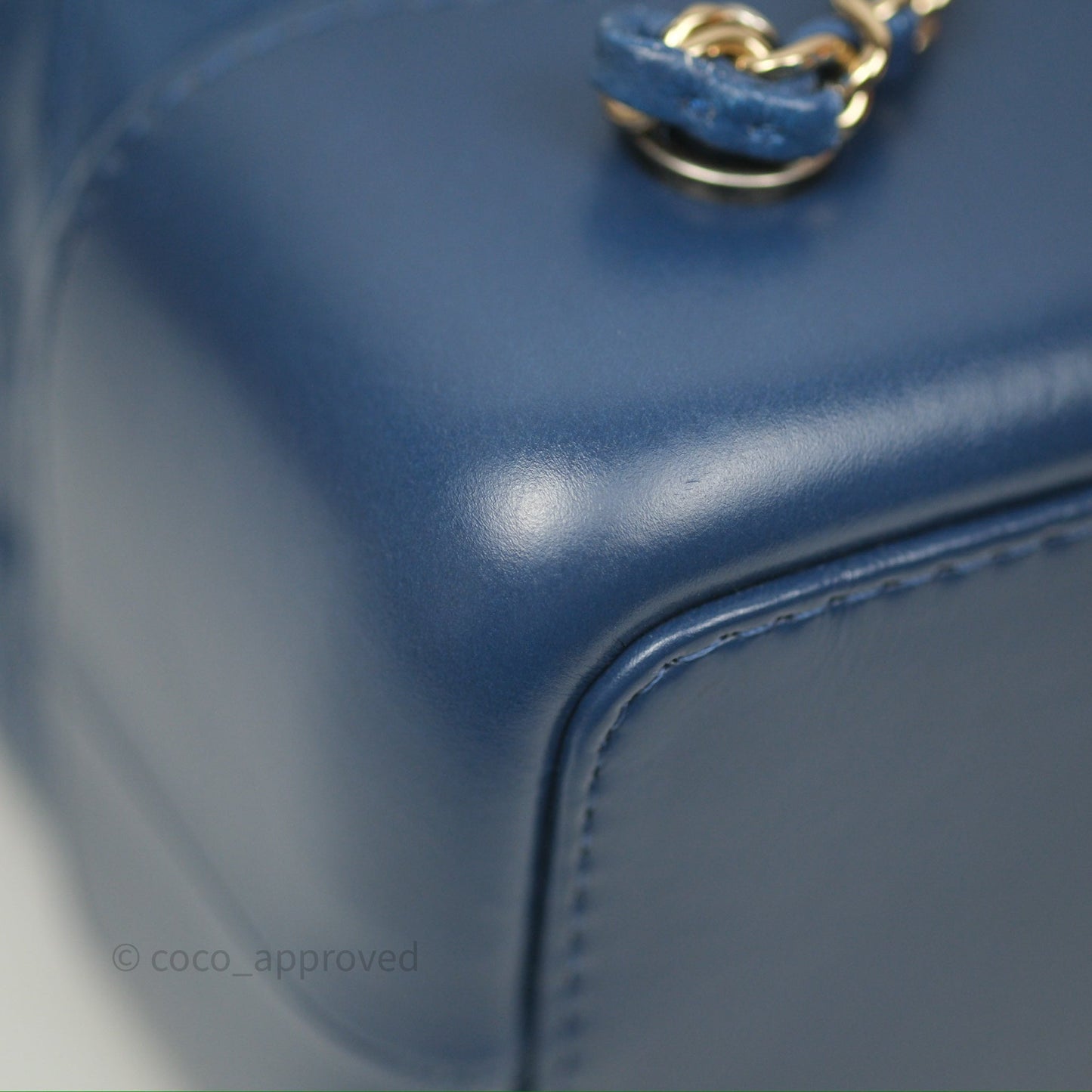 Chanel Small Gabrielle Backpack Blue Aged Calfskin