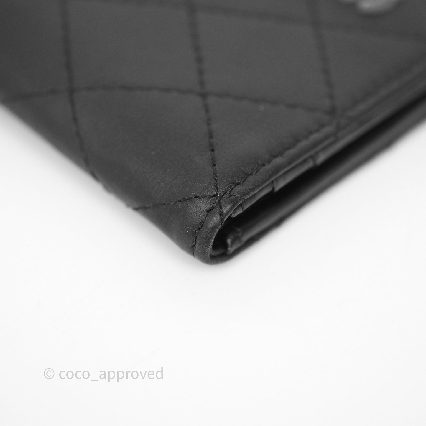 Chanel Card Holder Quilted So Black Calfskin 24P