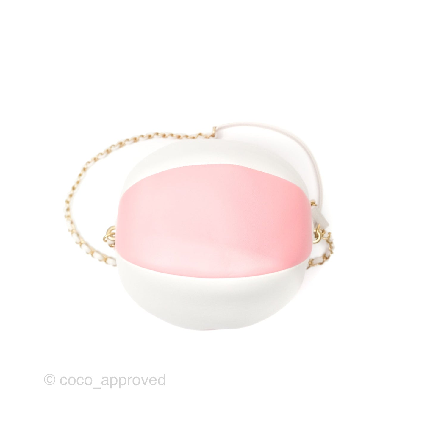 Chanel Coco Beach Ball Pink White Calfskin Gold Hardware
