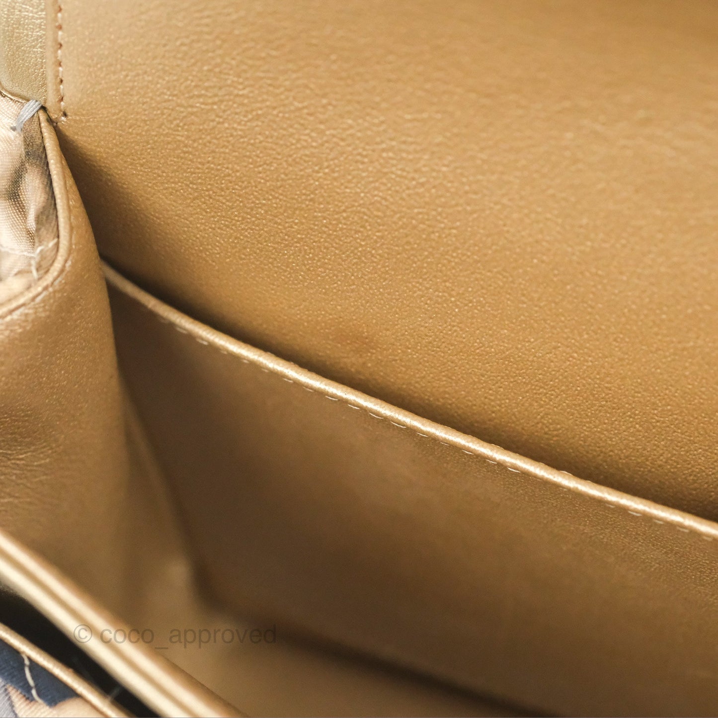 Chanel Cat Emoticon Medium Classic Double Flap Bag Metallic Gold Lambskin Gold Hardware