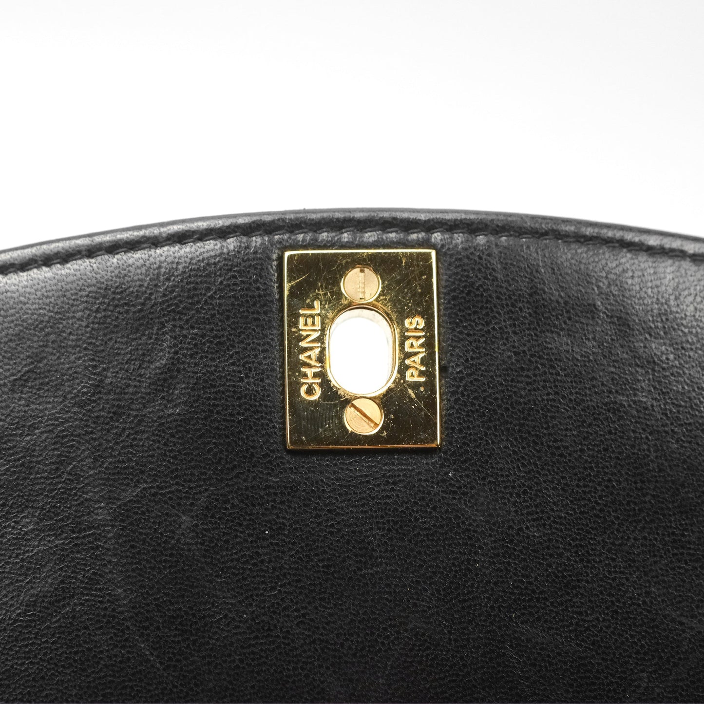Chanel Vintage Small Quilted Classic Diana Flap Bag Black Lambskin 24K Gold Hardware