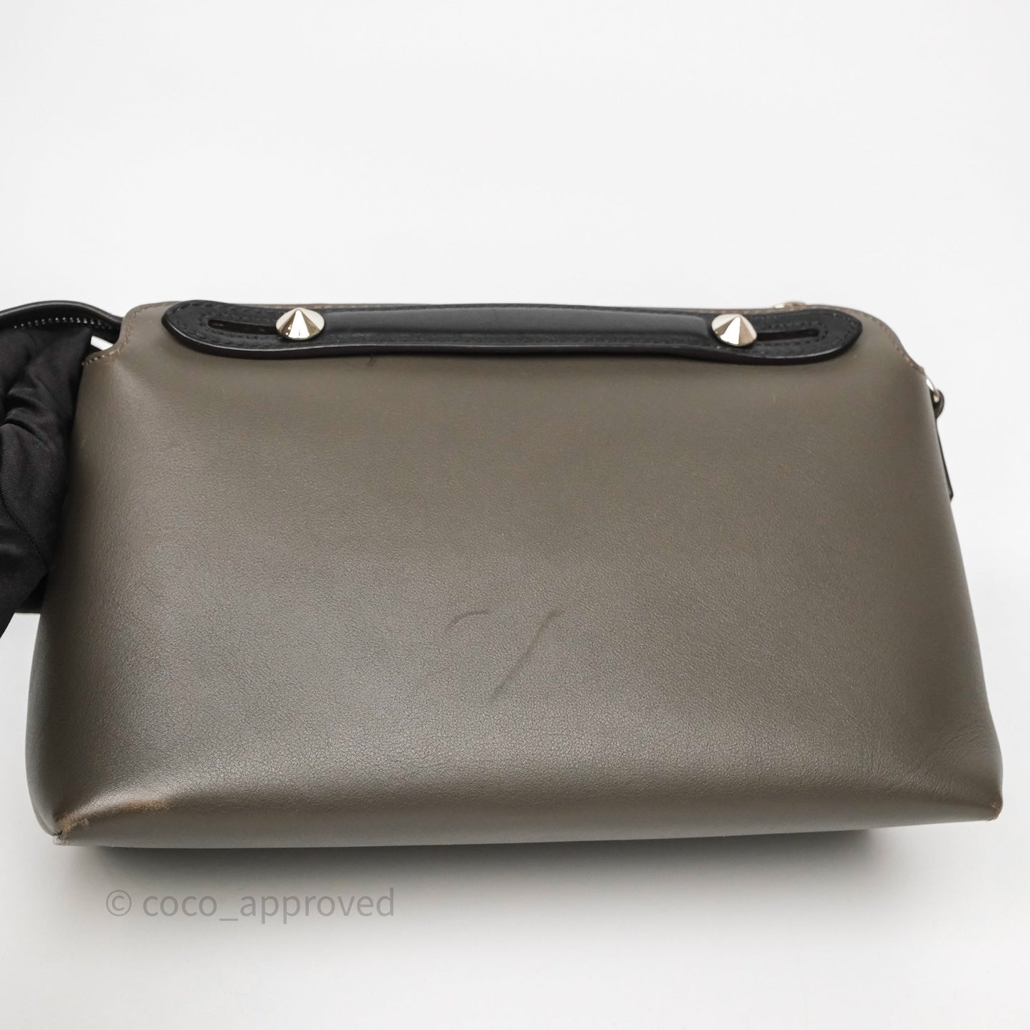 Fendi By The Way Medium Leather Satchel Dark Grey Bag