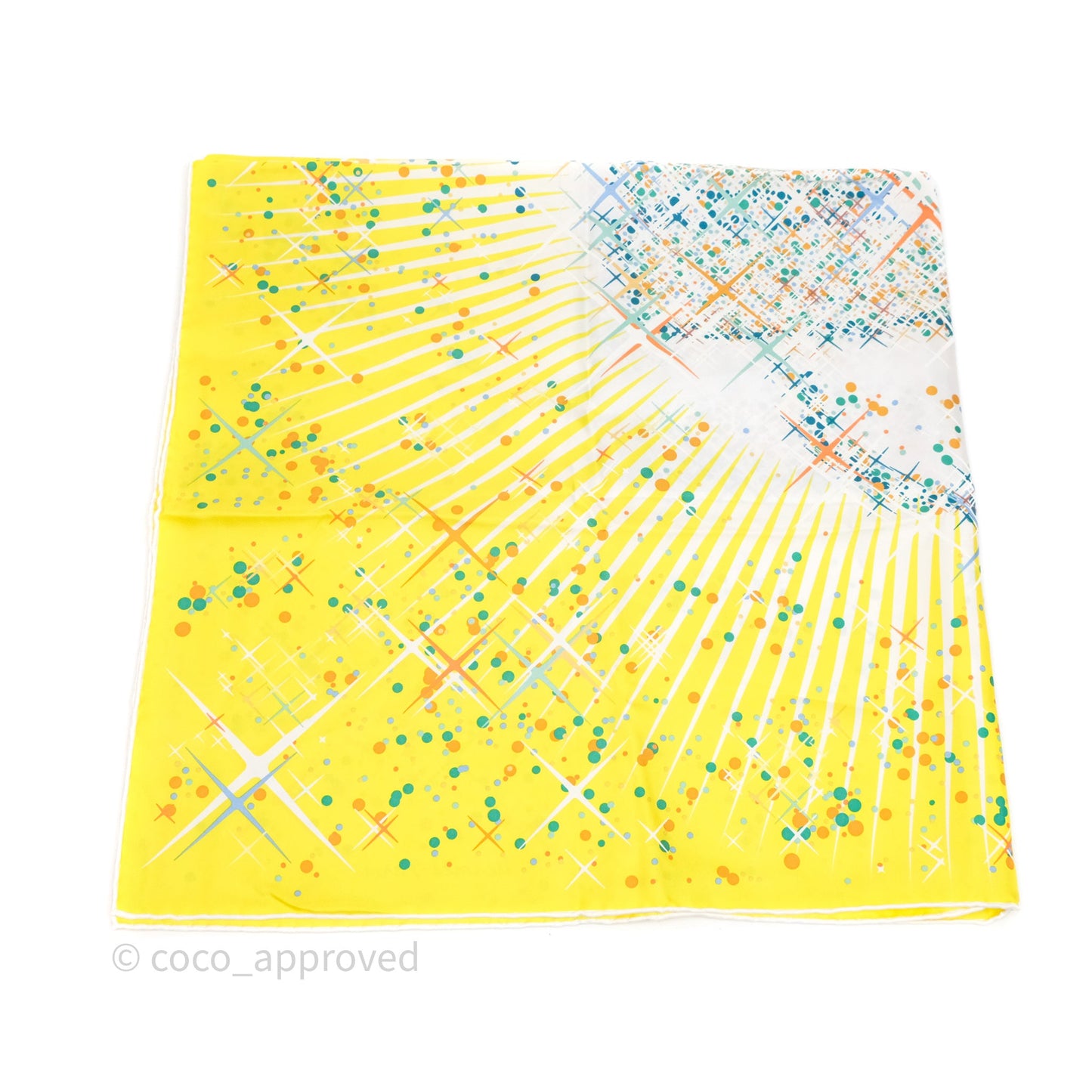 Hermes Magic Kelly Scarf Yellow 90