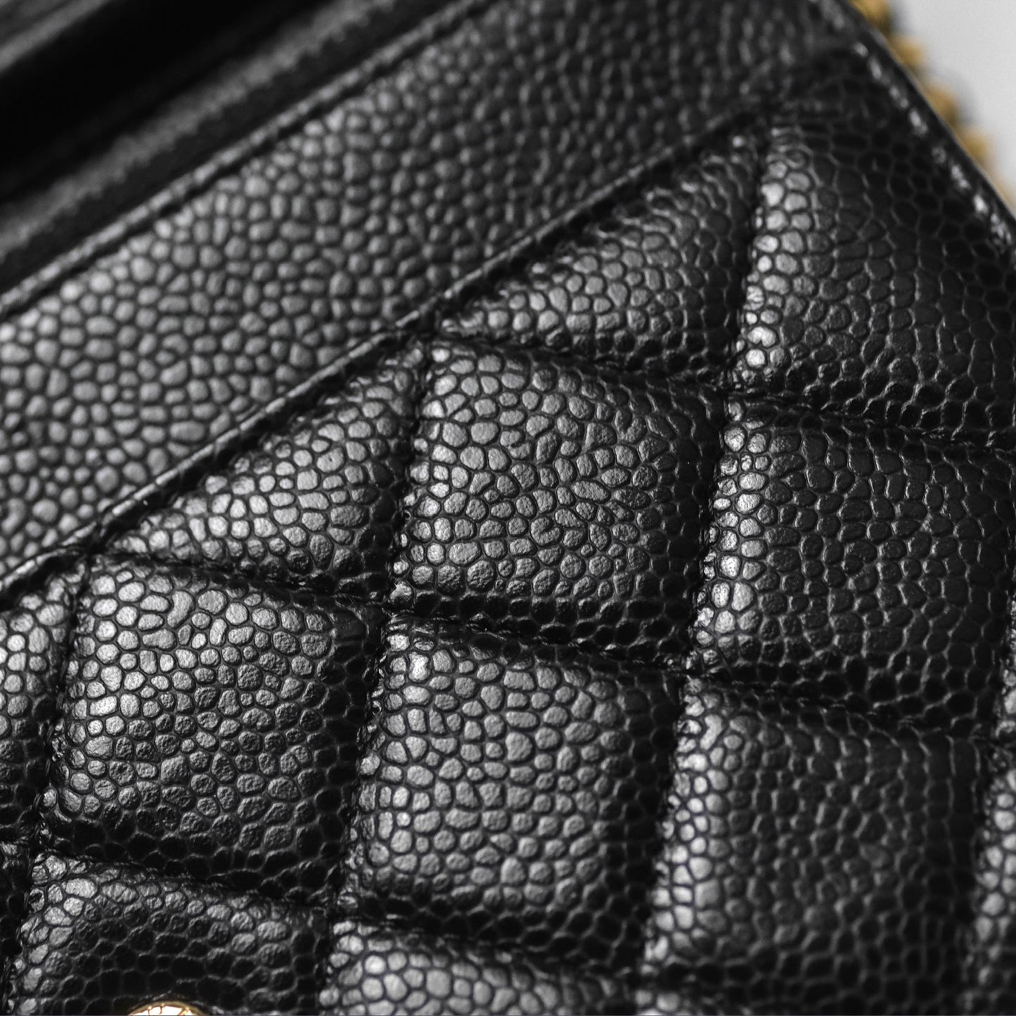 Chanel Quilted WOC Black Caviar Gold Hardware