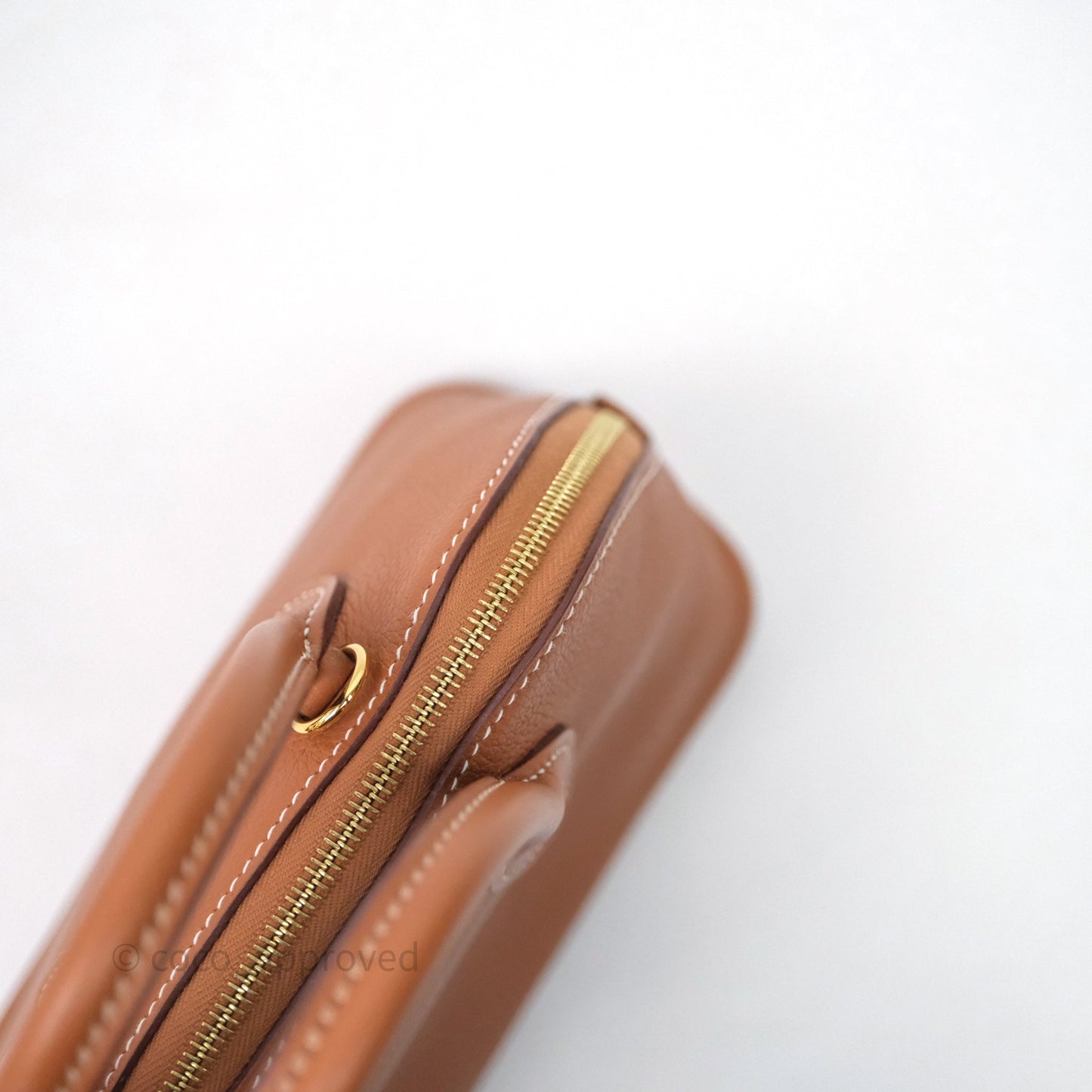 Hermès Bolide Mini 1923 Gold Evercolor Gold Hardware