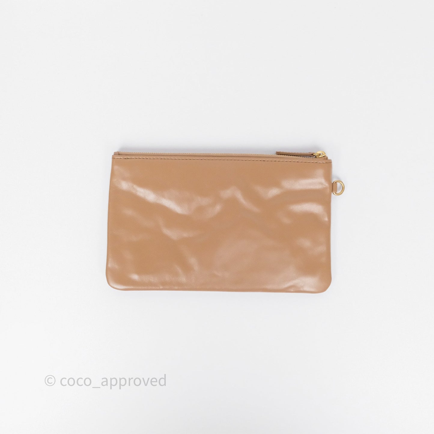 Chanel 22 Small Beige Shiny Calfskin Aged Gold Hardware