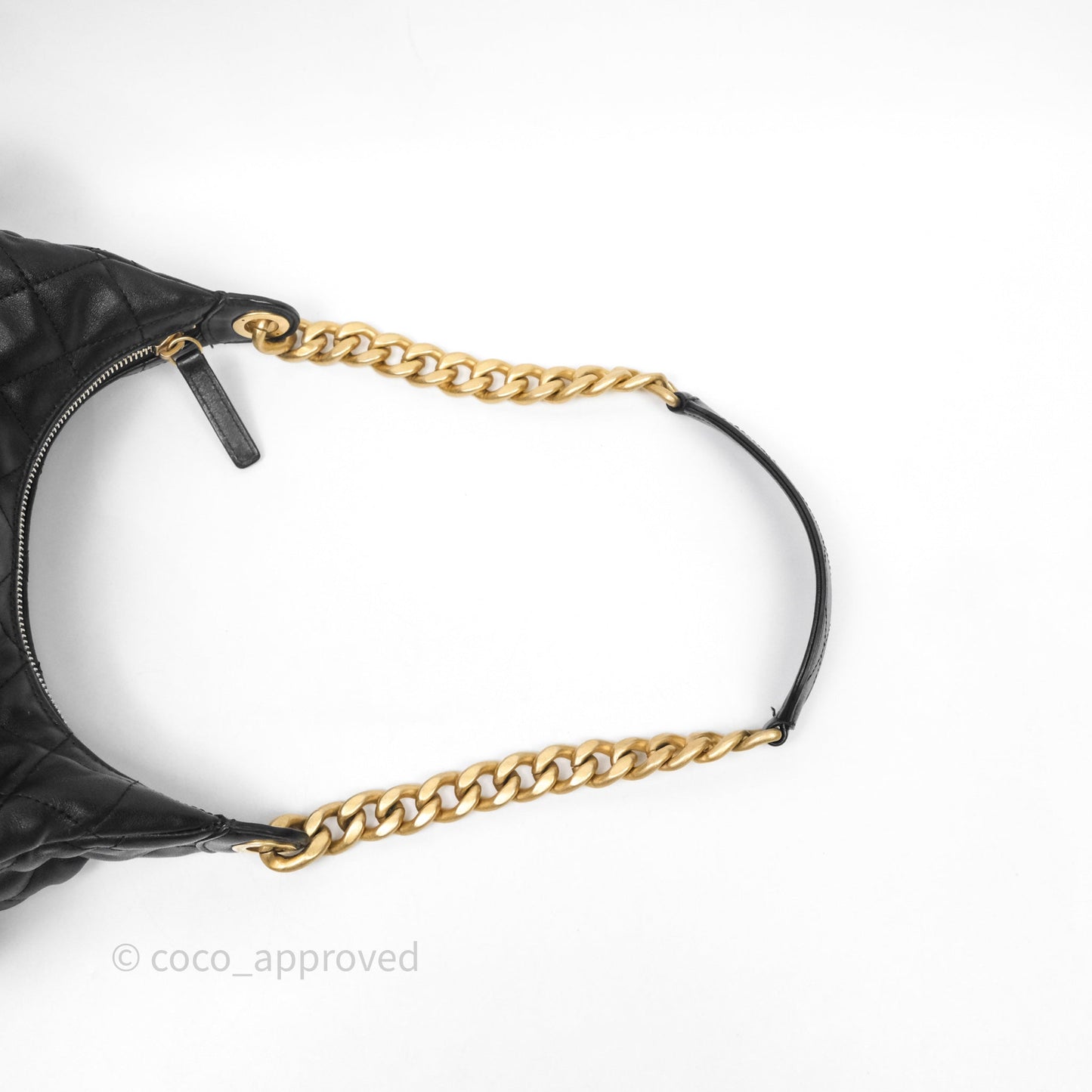 Chanel Small Quilted Trendy Double Pocket Hobo Black Lambskin Gold Hardware